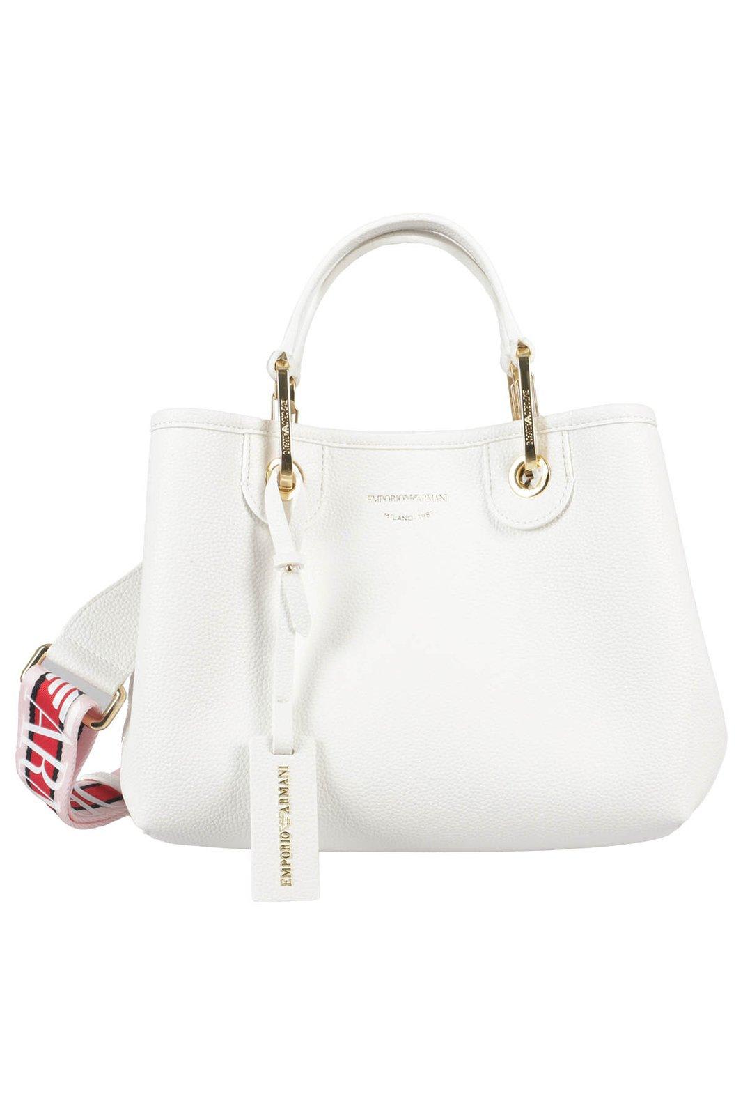 Shop Emporio Armani Logo Detailed Handbag