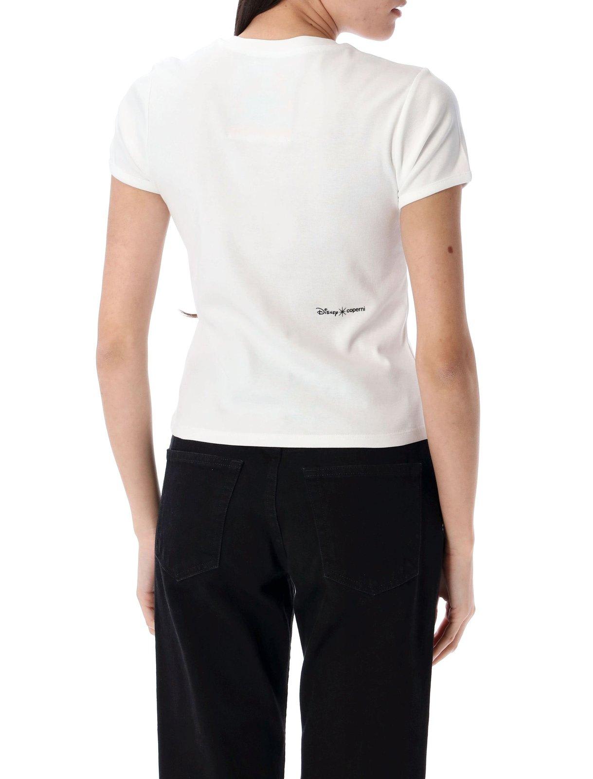 Coperni X Disney T-shirt Princess Aus Baumwoll-jersey In White