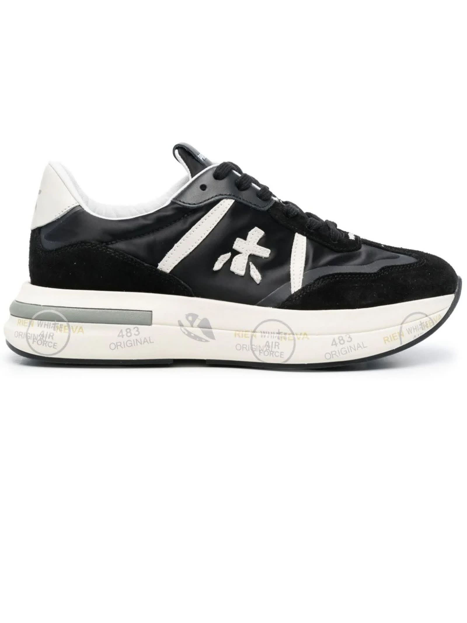 Shop Premiata Black Cassie Sneakers