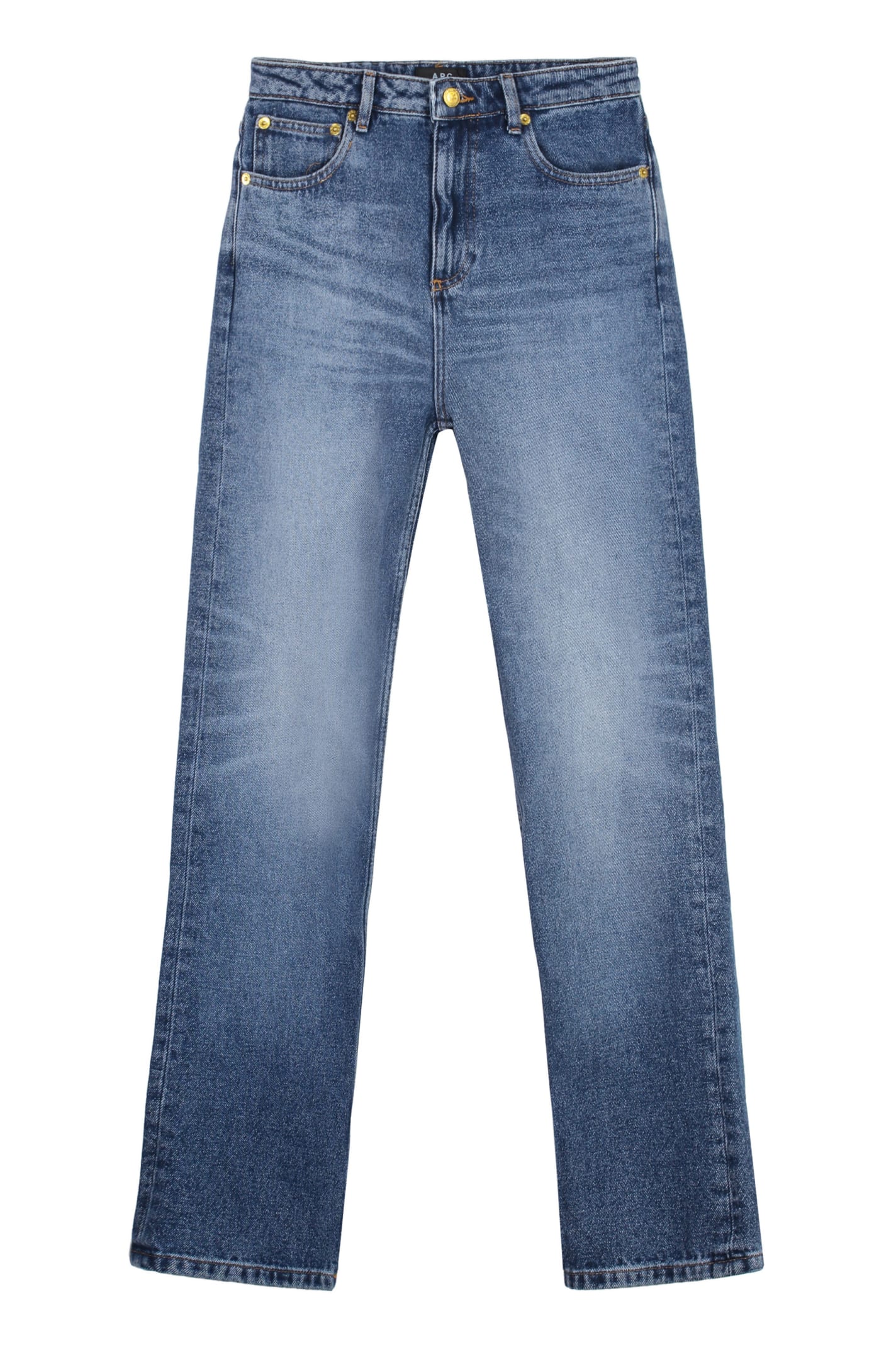 Shop Apc Kylie Straight Leg Jeans In Denim