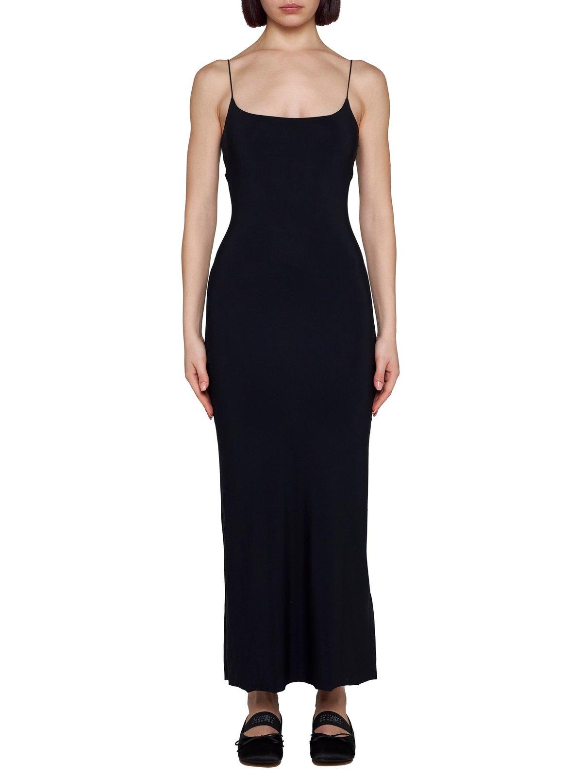 Shop Mm6 Maison Margiela Spaghetti Strap Maxi Dress