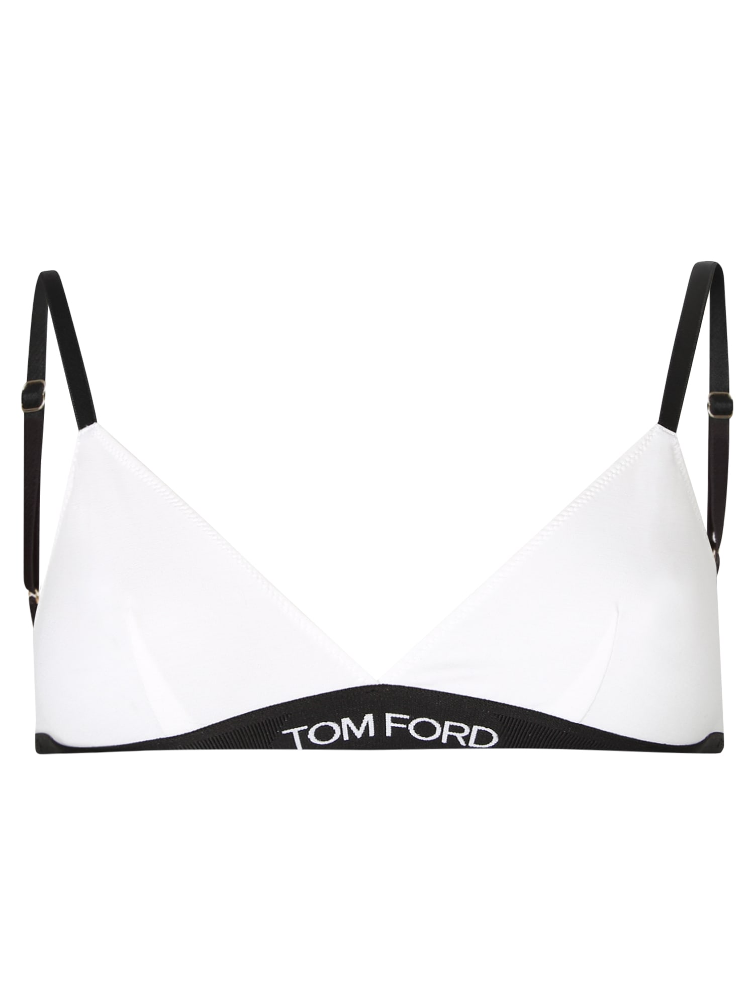 Shop Tom Ford Logo-underband Bra White