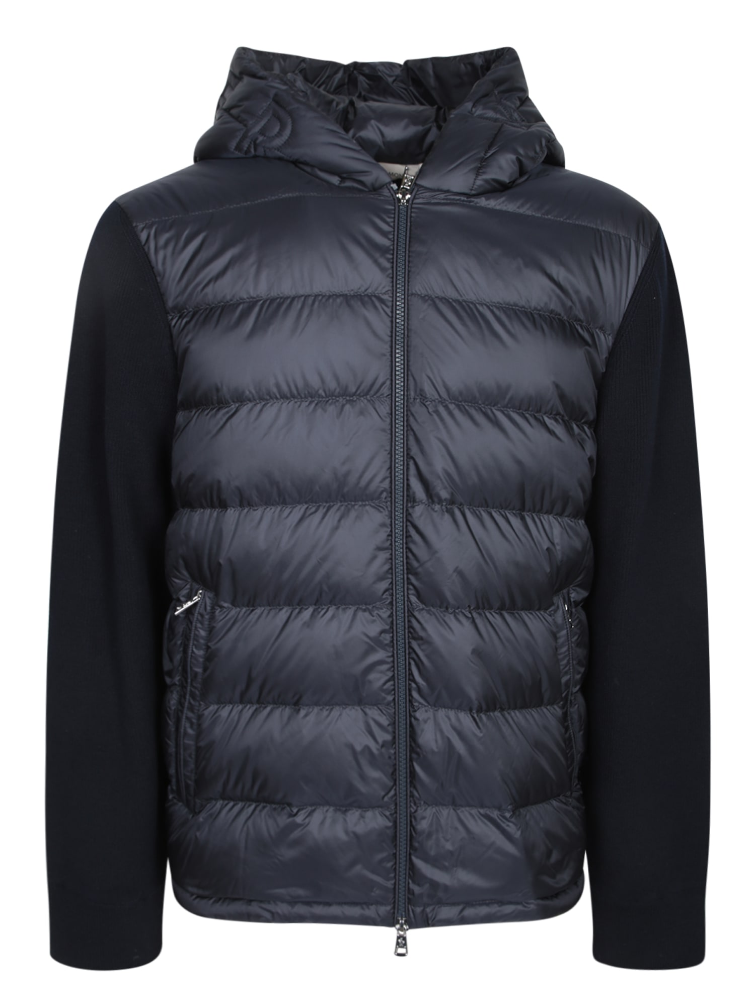 Moncler Down Front Cardigan In Blue