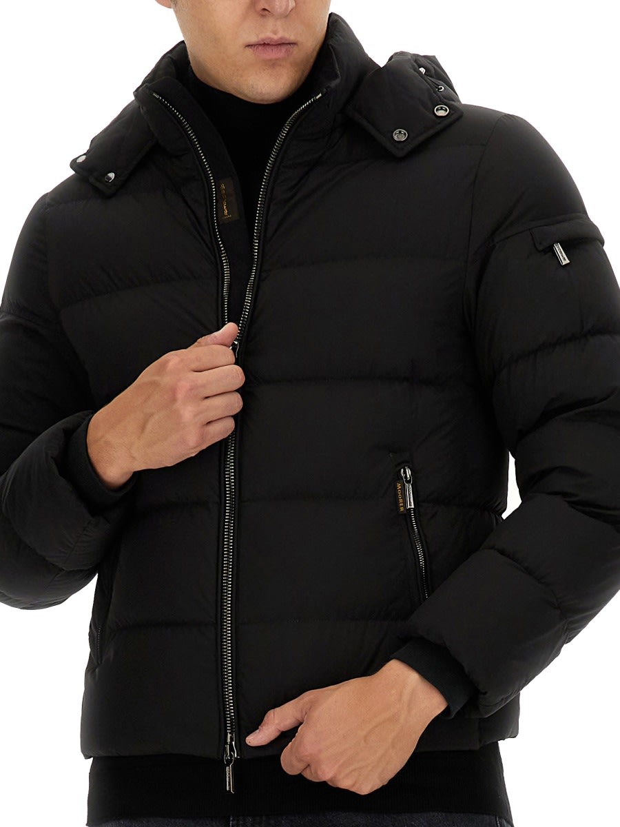 Shop Moorer Jacket Brett-skt In Black