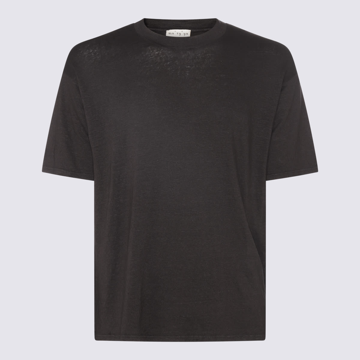 Shop Ma'ry'ya Black Linen T-shirt