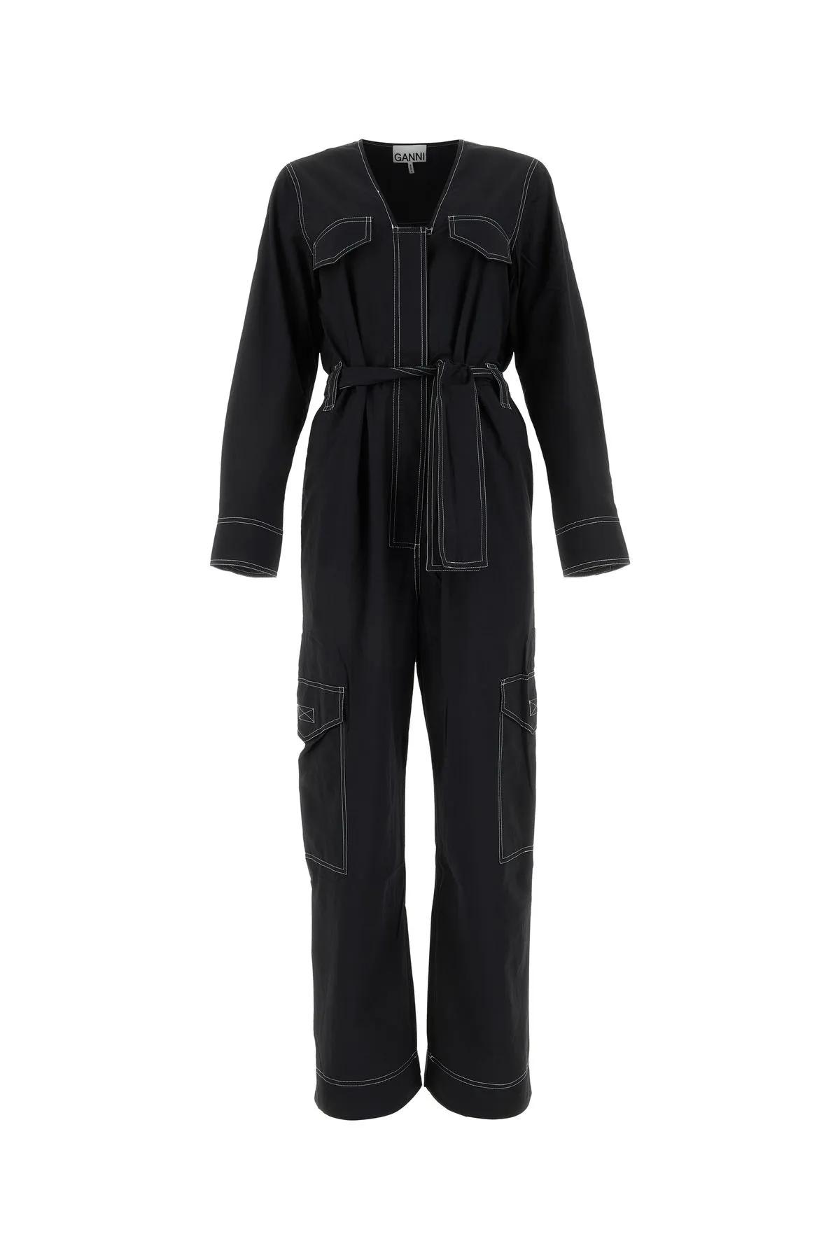 Black Cotton Jumpsuit