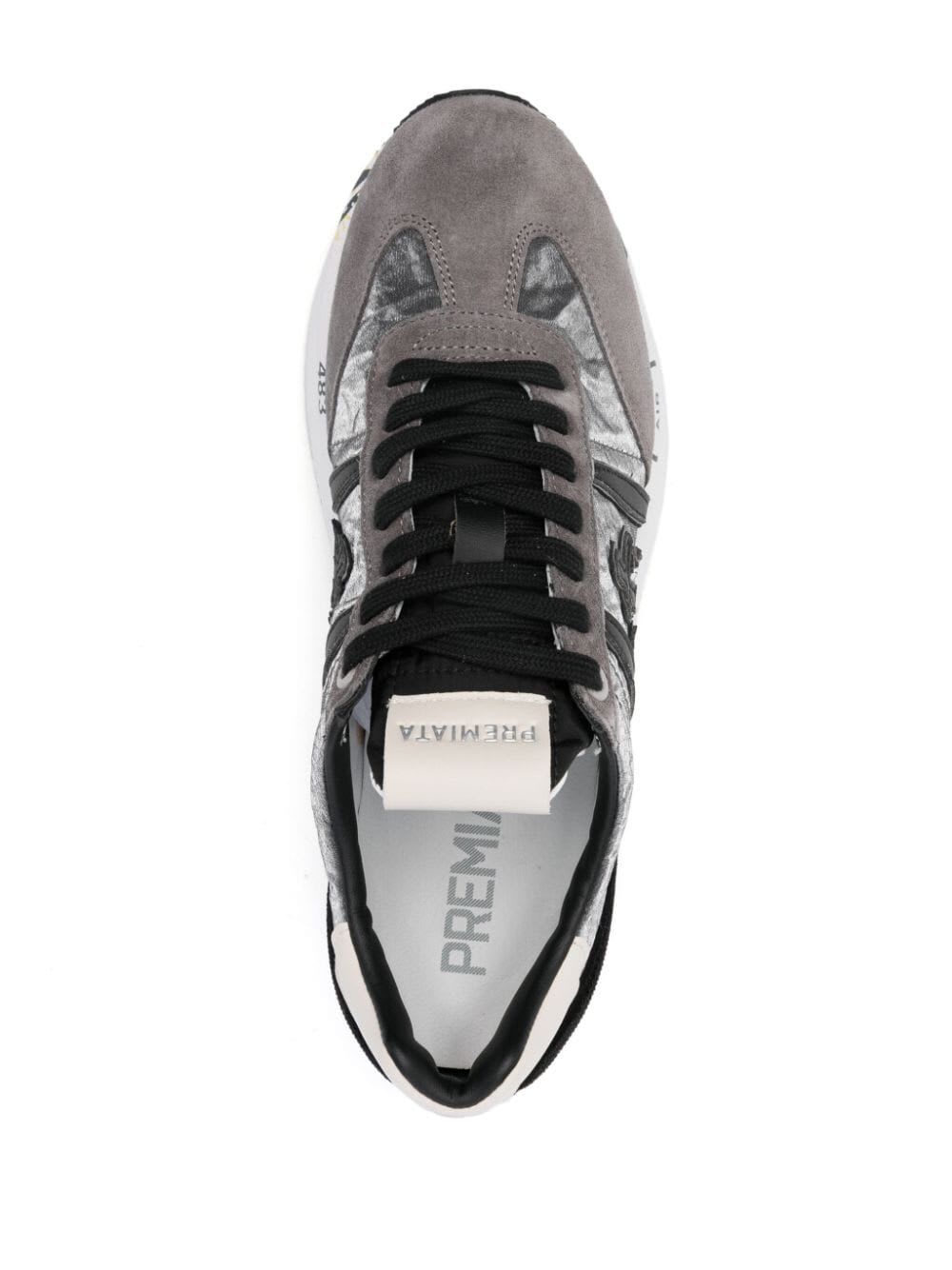 Shop Premiata Conny Sneakers In Grey Black White