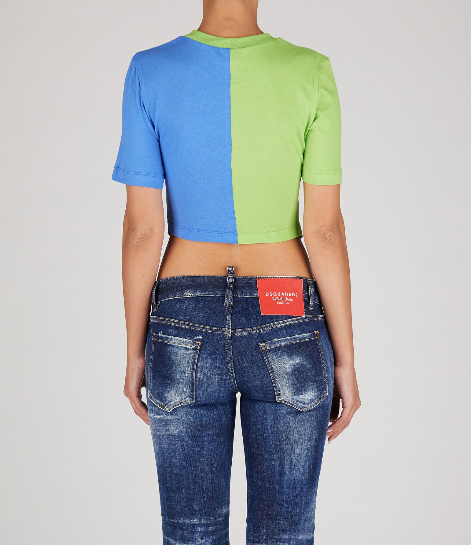 Shop Dsquared2 T-shirts In Acid Green/blue