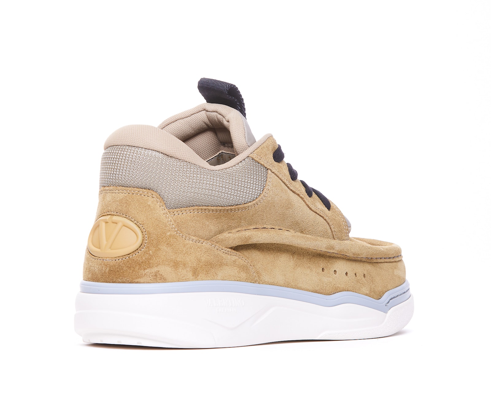 Shop Valentino Runboot Sneakers In Beige