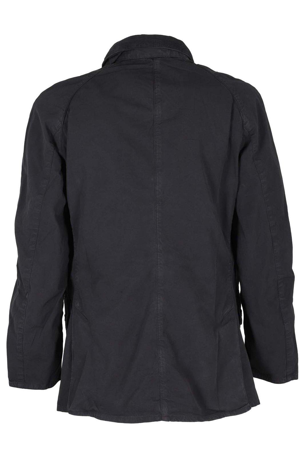 Barbour Long Sleeved Buttoned Overshirt In Blue