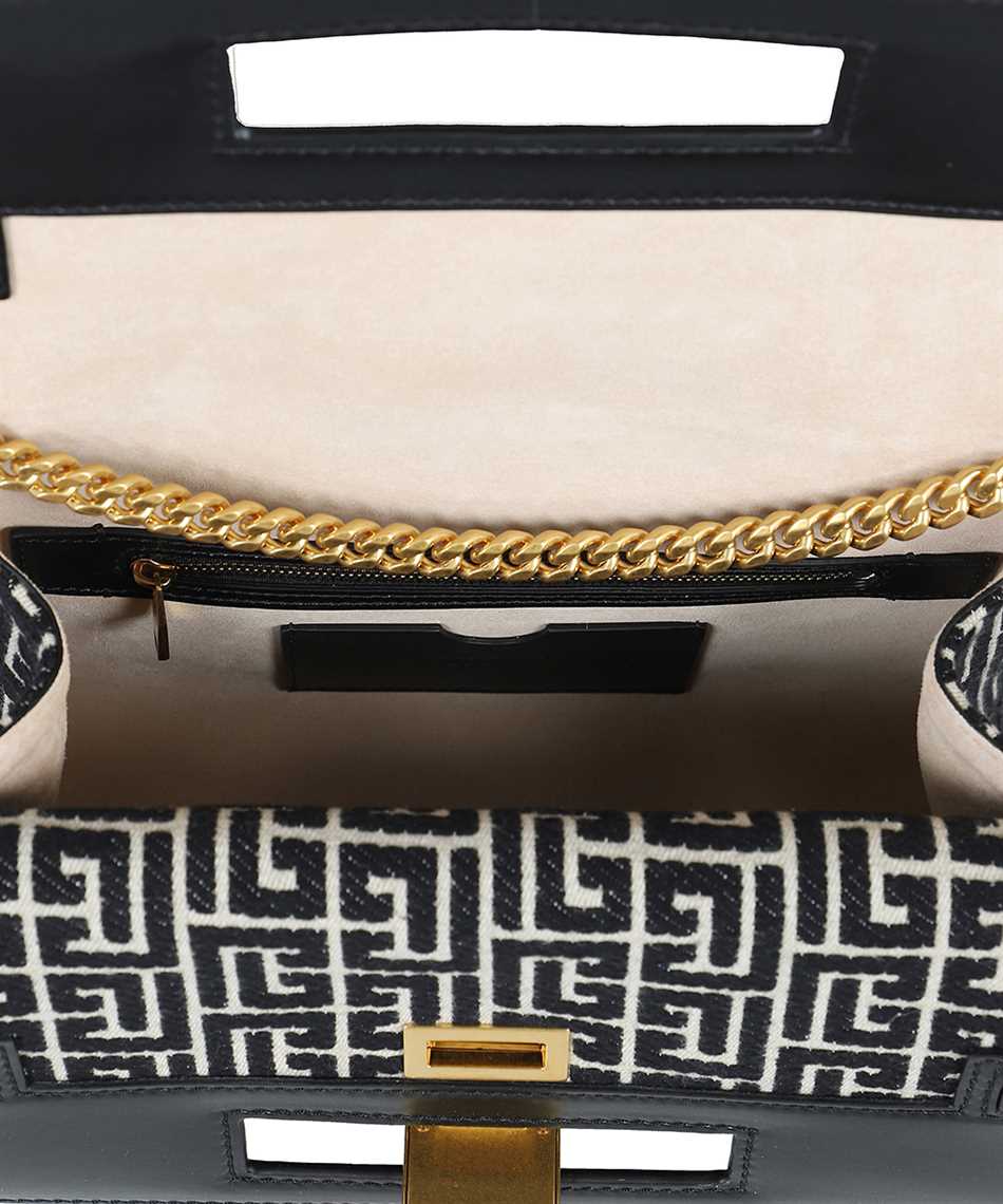 Balmain Fabric Shoulder Bag In Black