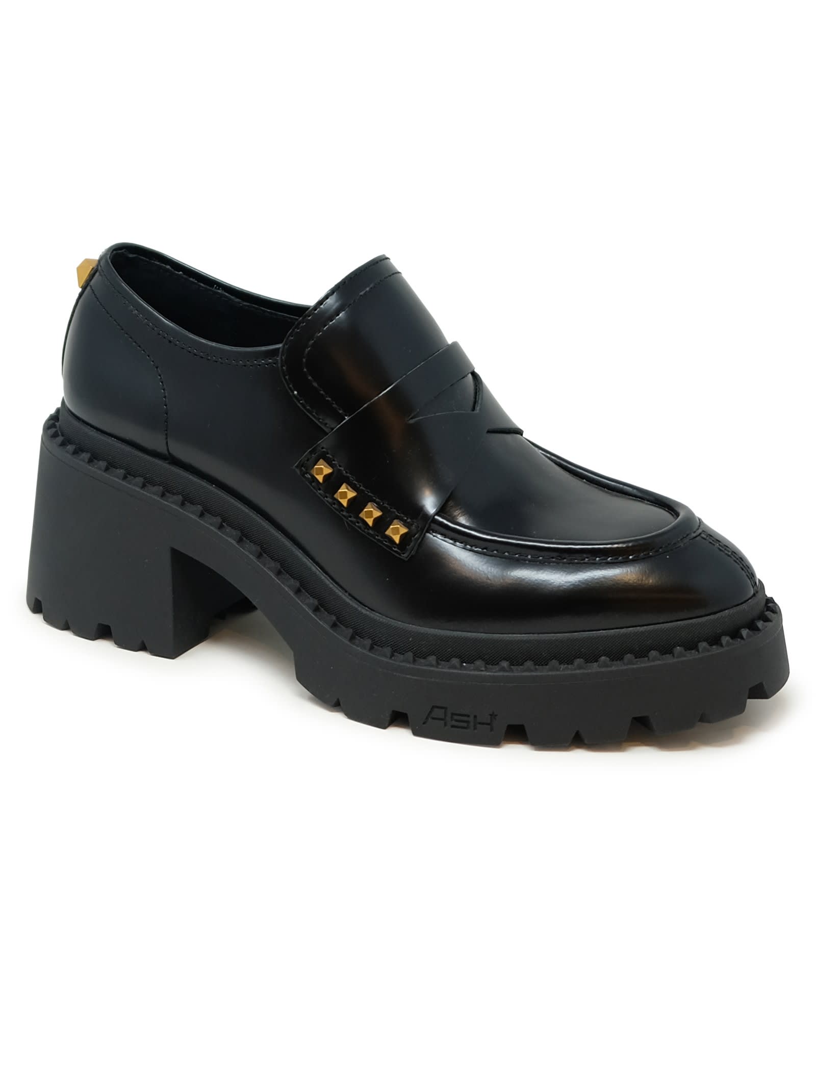 Shop Ash Black Leather Loafers