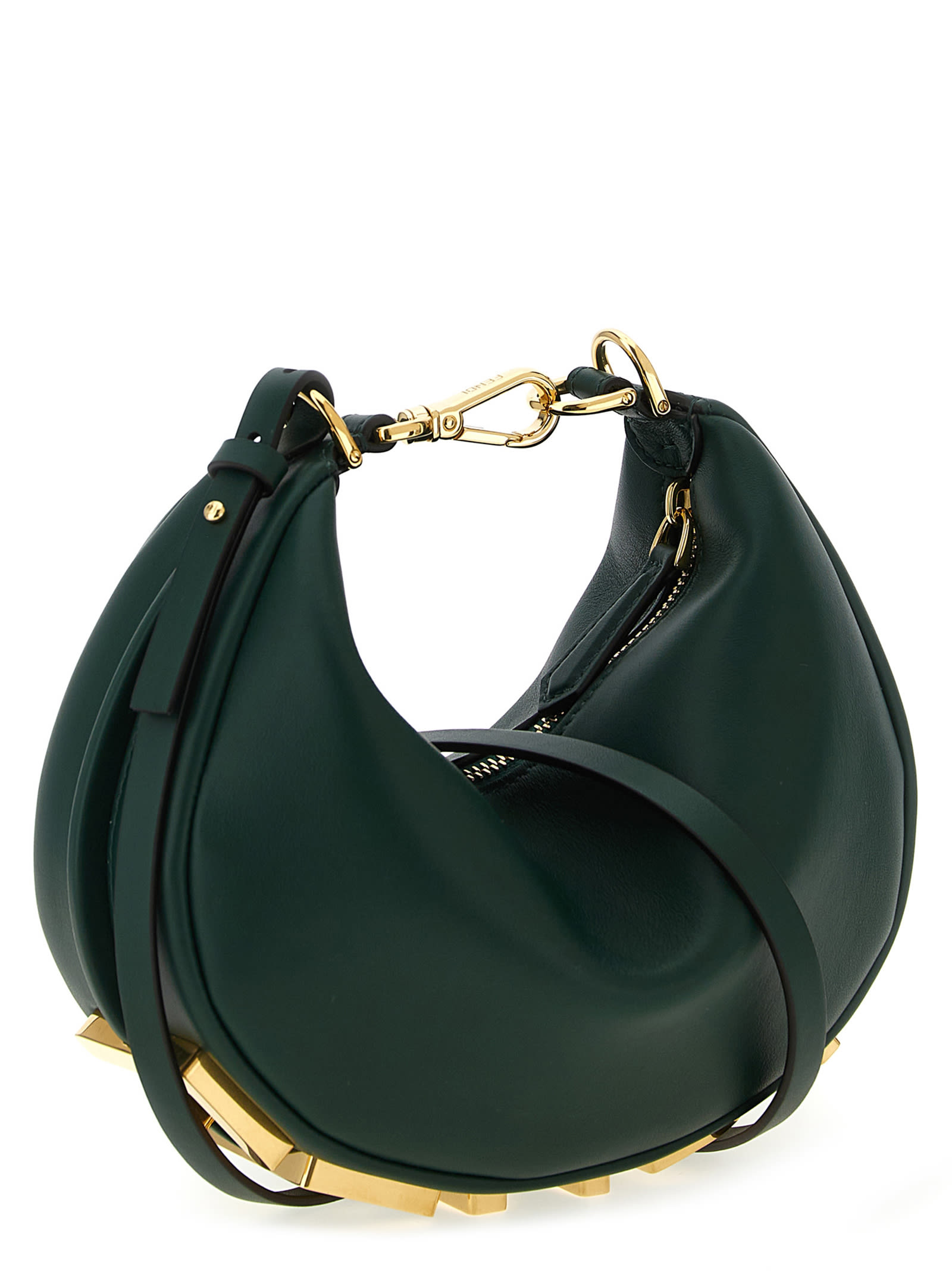 Fendi Graphy Mini Handbag In Green