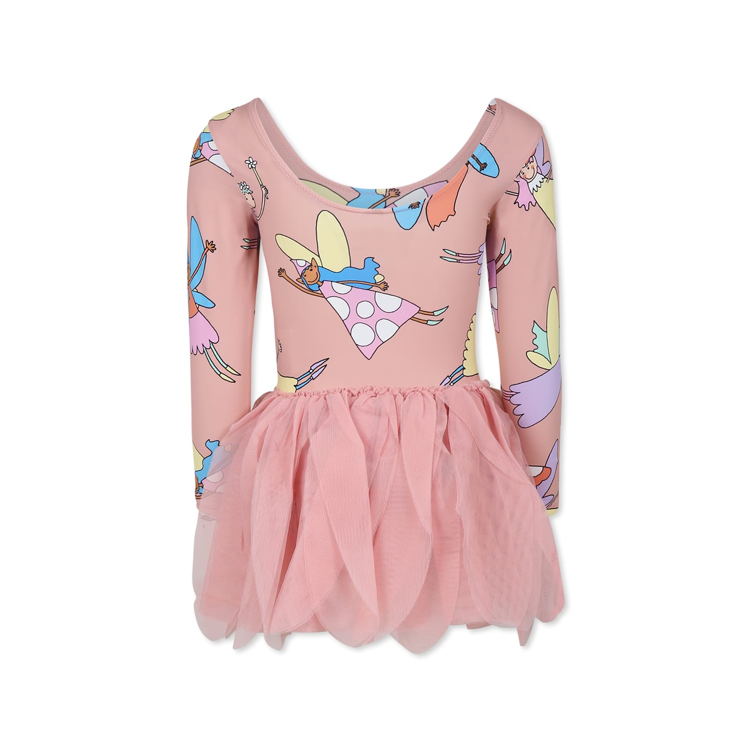 Shop Stella Mccartney Pink Dress For Girl With Fairies