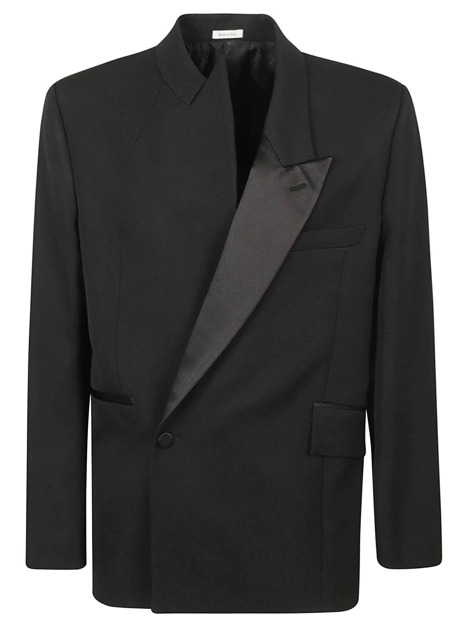 Alexander Mcqueen Double-breasted Tuxedo Blazer In Black