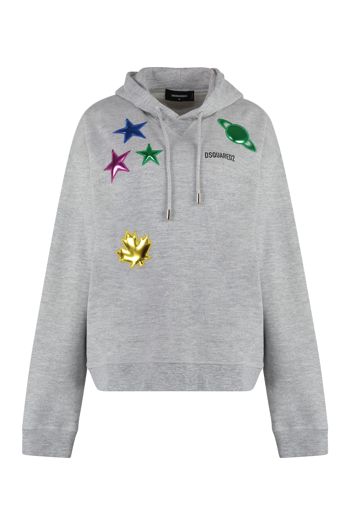 Dsquared2 Cool Patch-detail Hoodie In Grey