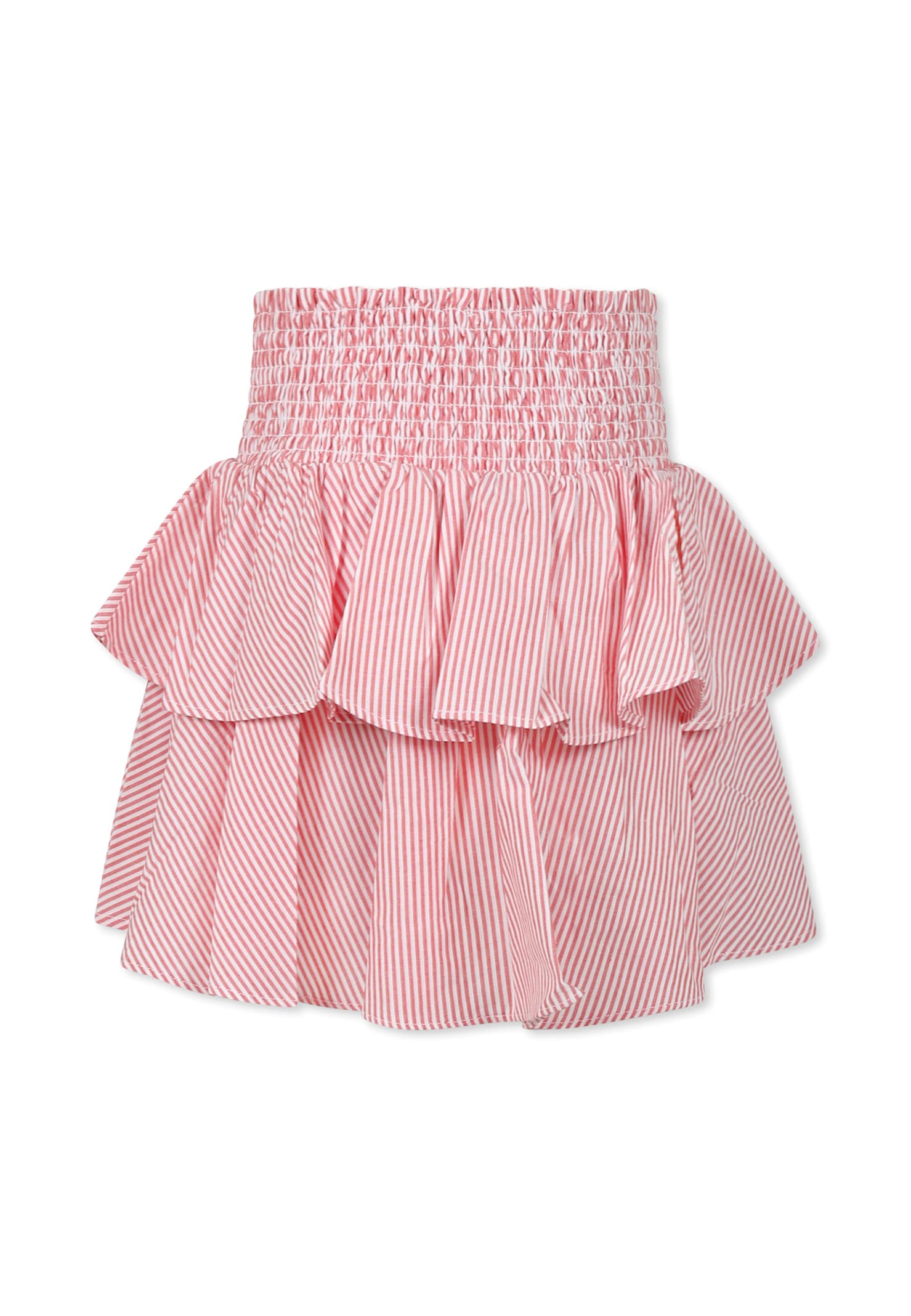 Kenzo Red Skirt For Girl With Heart In Red