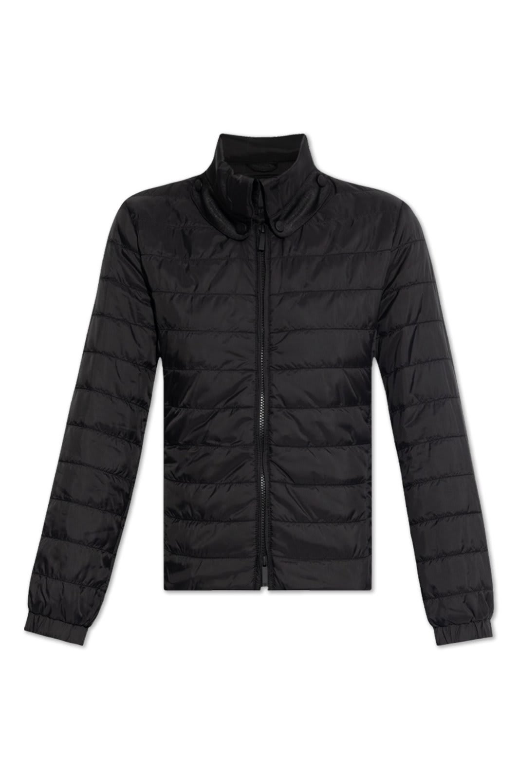 Shop Emporio Armani Quilted Jacket In Black