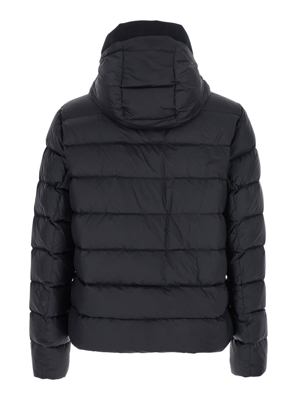 Tatras Liko Black Down Jacket With Drawstring Hood And Logo Patch On The Side In Tech Fabric Man In Black