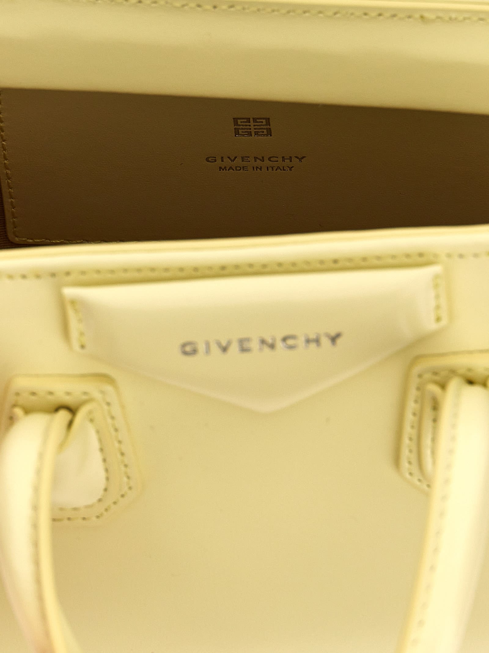 Shop Givenchy Antigona Toy Handbag In White