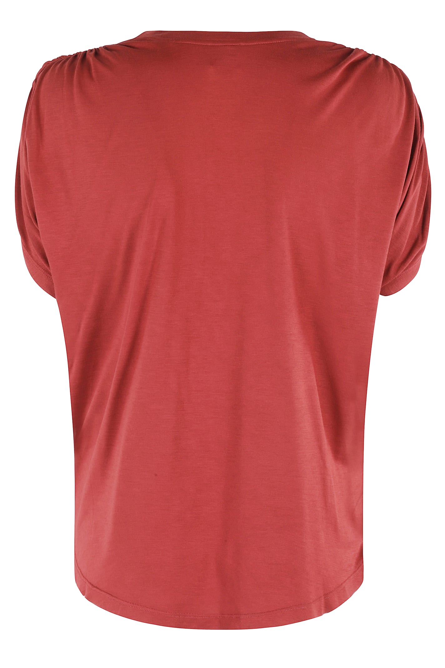 Isabel Marant Draped-detail Top In Dr Dark Rust