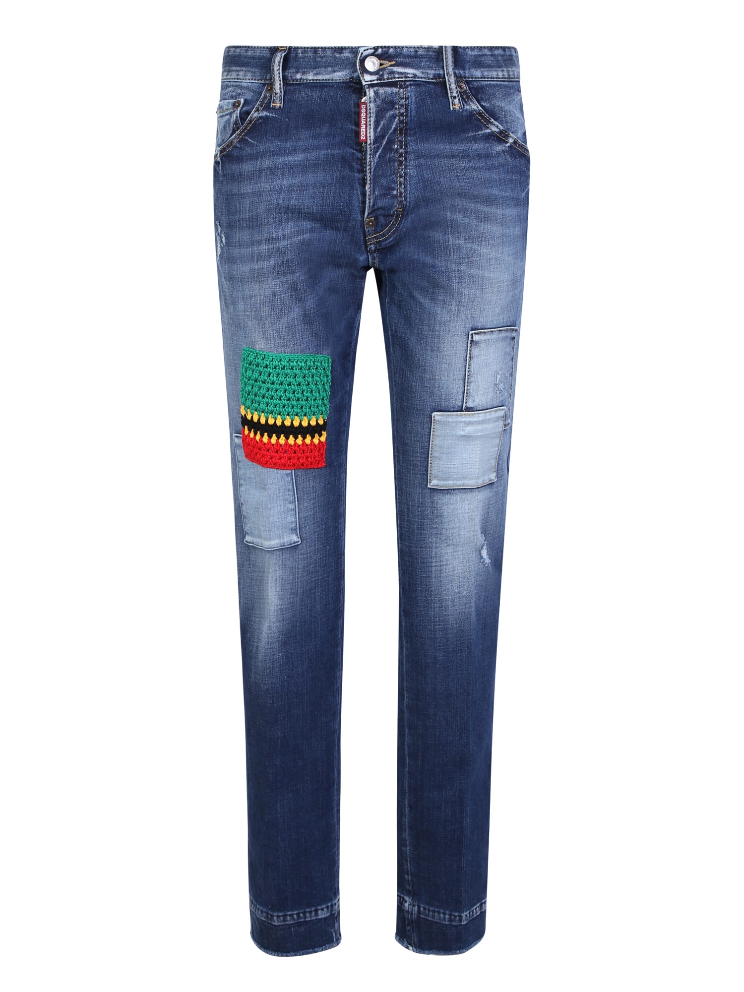 Shop Dsquared2 Dark Jamaica Wash Bob Blue Jeans