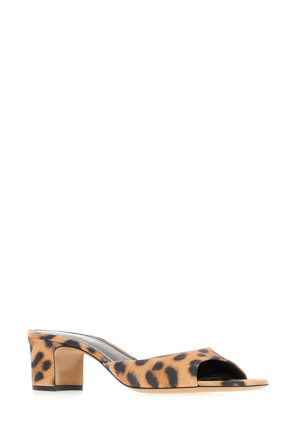 Shop Paris Texas Printed Fabric Mules In Natural Leopard