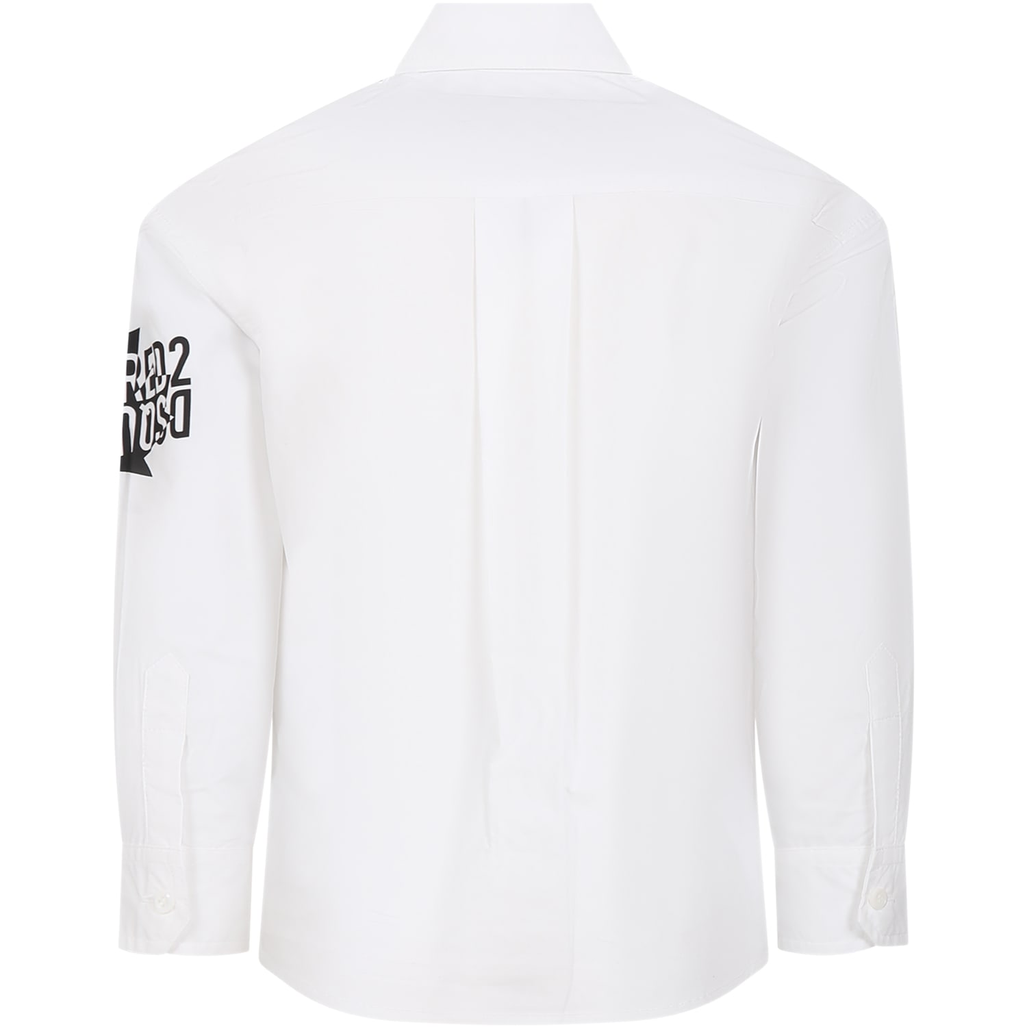 Shop Dsquared2 White Shirt For Boy With Logo