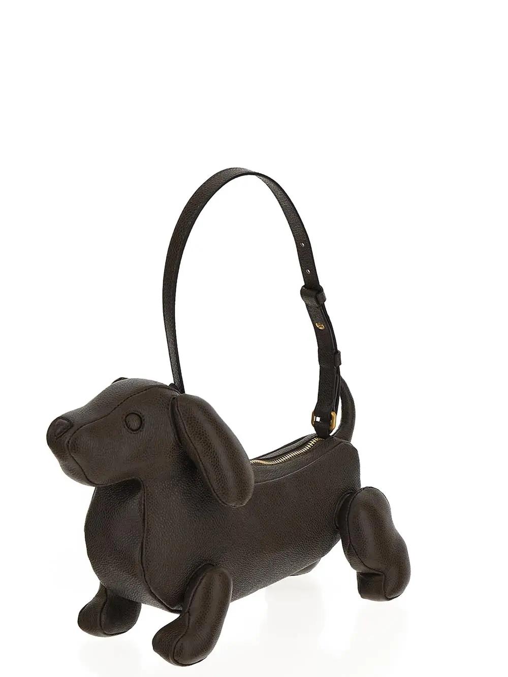 Shop Thom Browne Hector Baguette Dog Bag In Dark