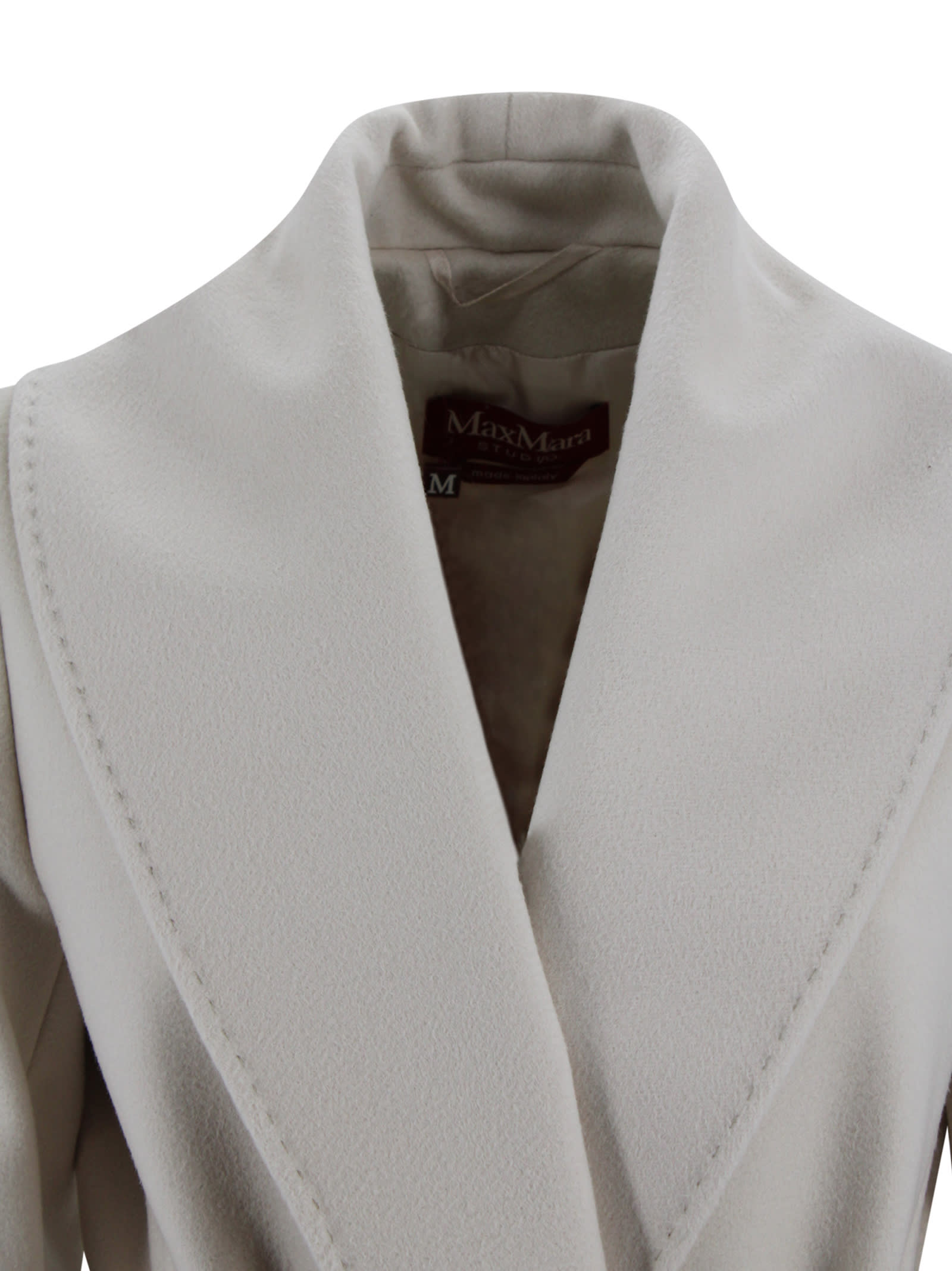 Max Mara Pure Wool Drape Coat In Gray