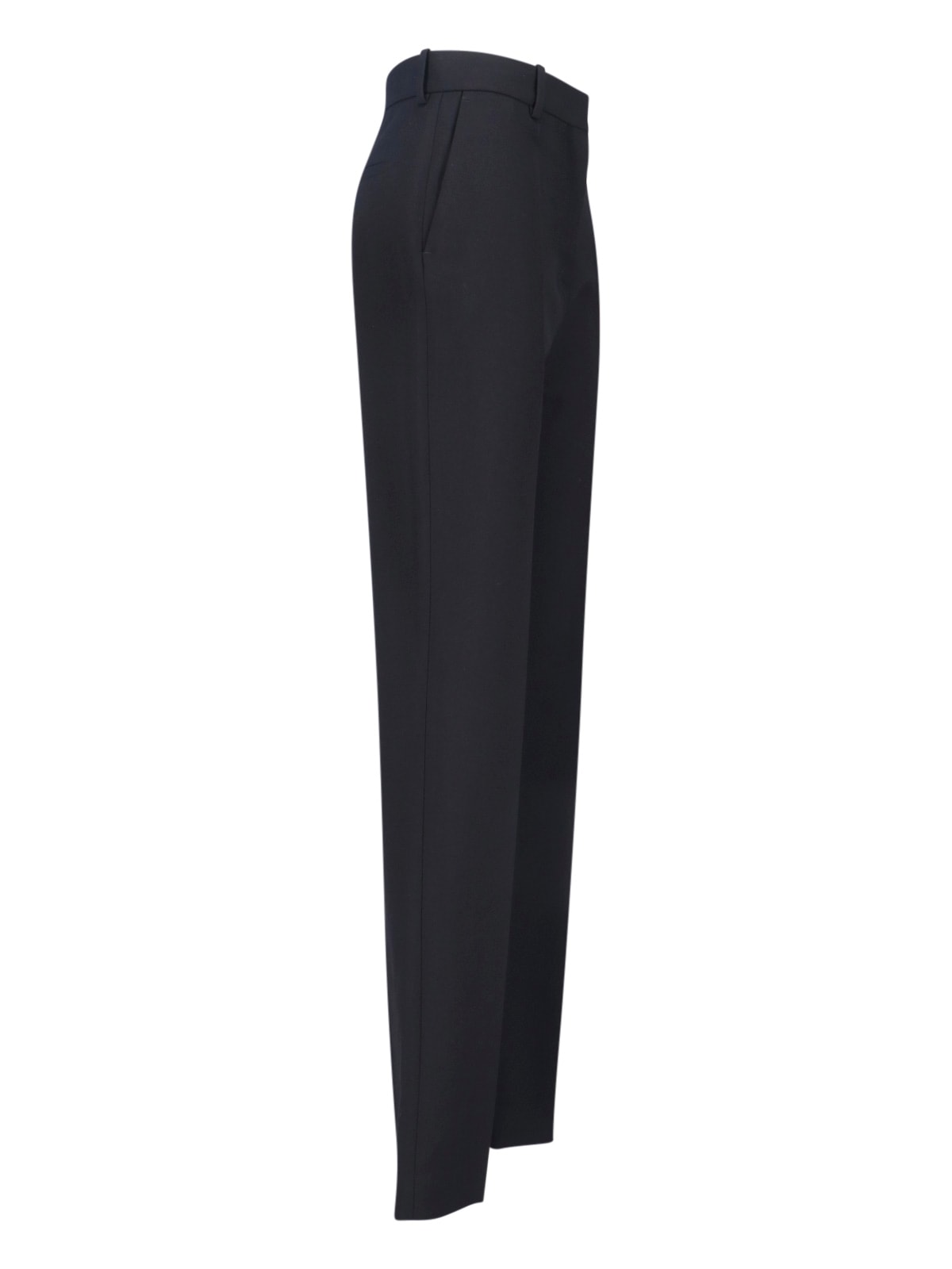 Calvin Klein Straight Leg Trousers With Belt Loops And Pockets In Black
