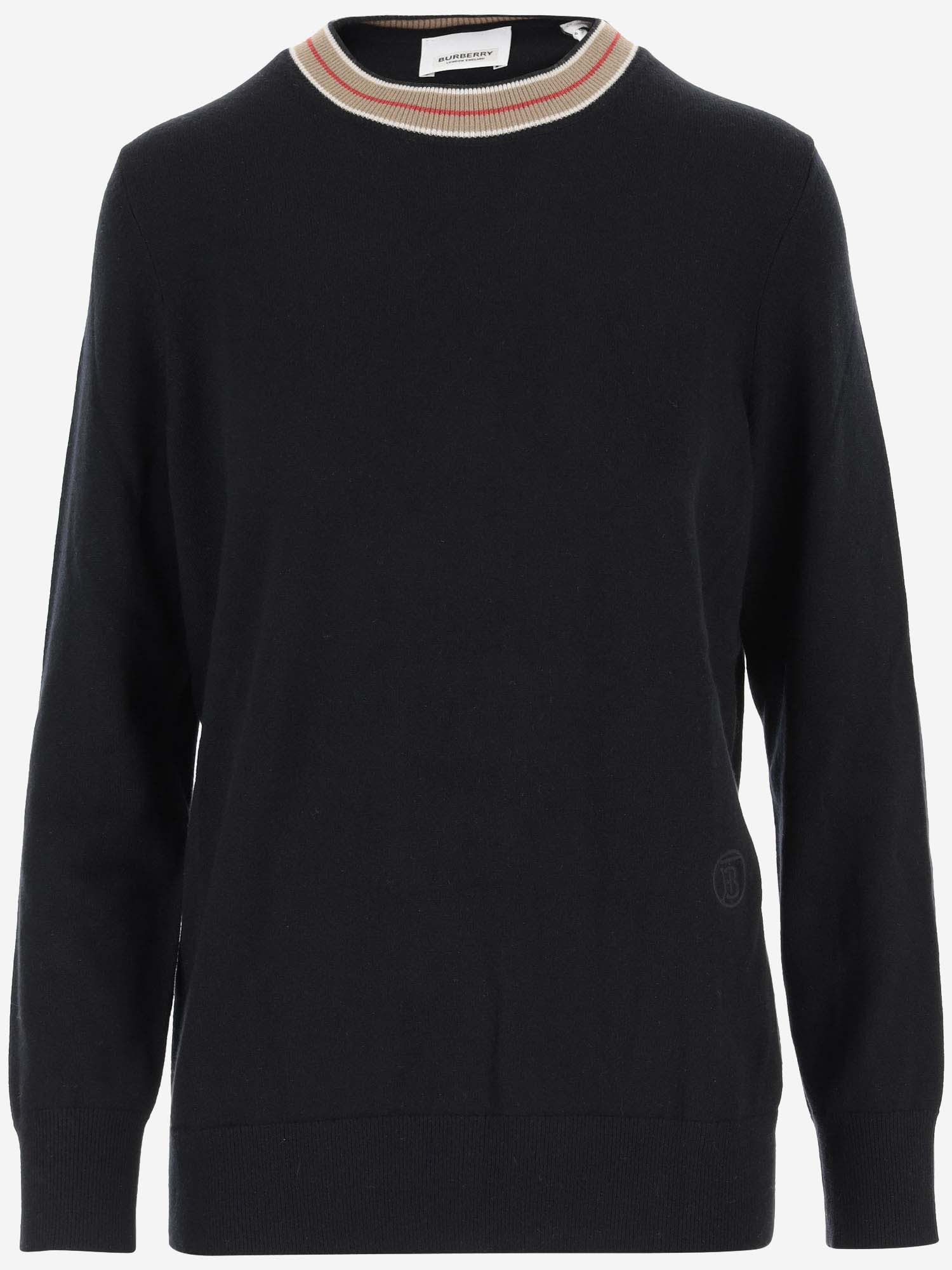 Shop Burberry Cashmere Pullover In Black