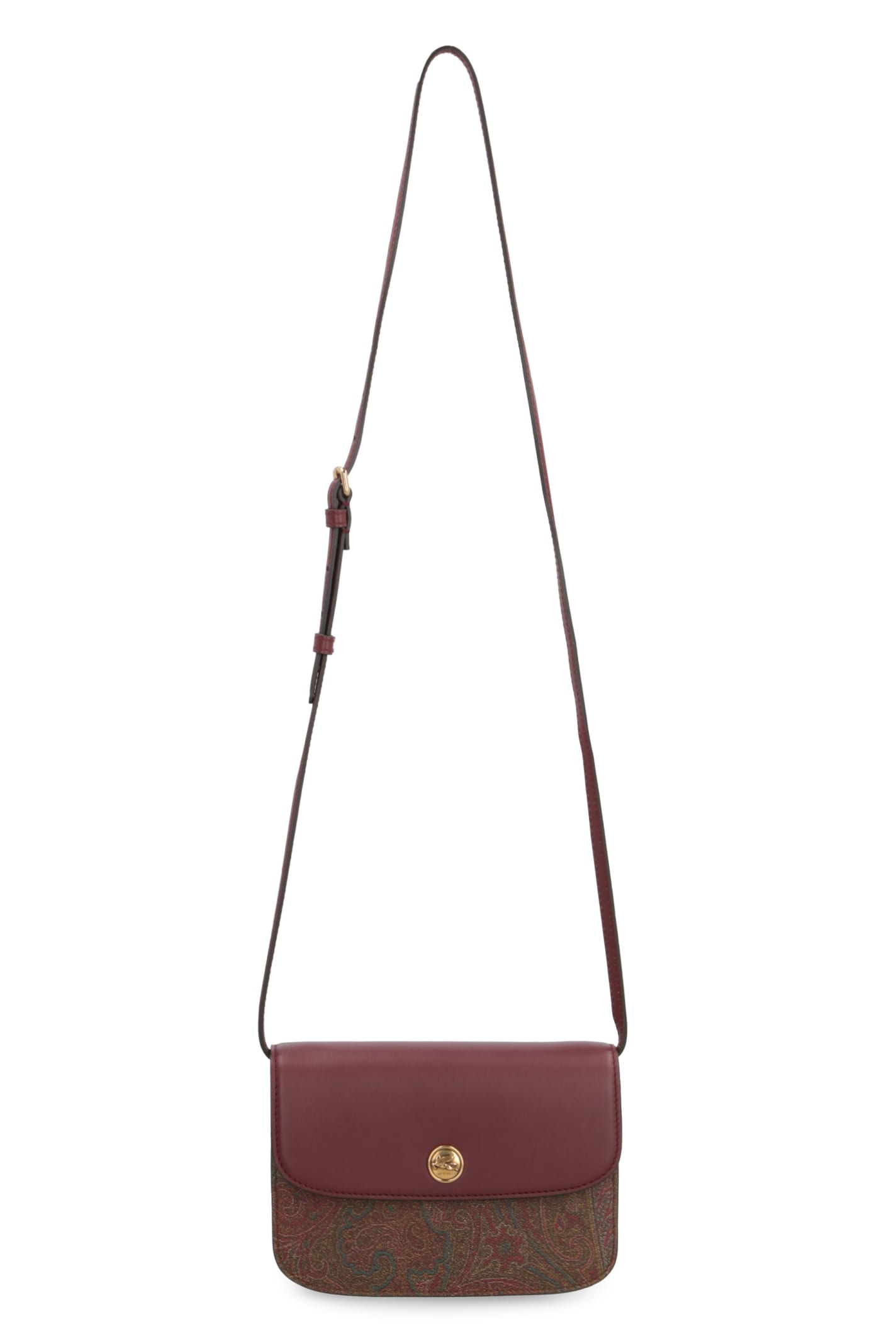 Shop Etro Essential Paisley Print Crossbody Bag In Burgundy