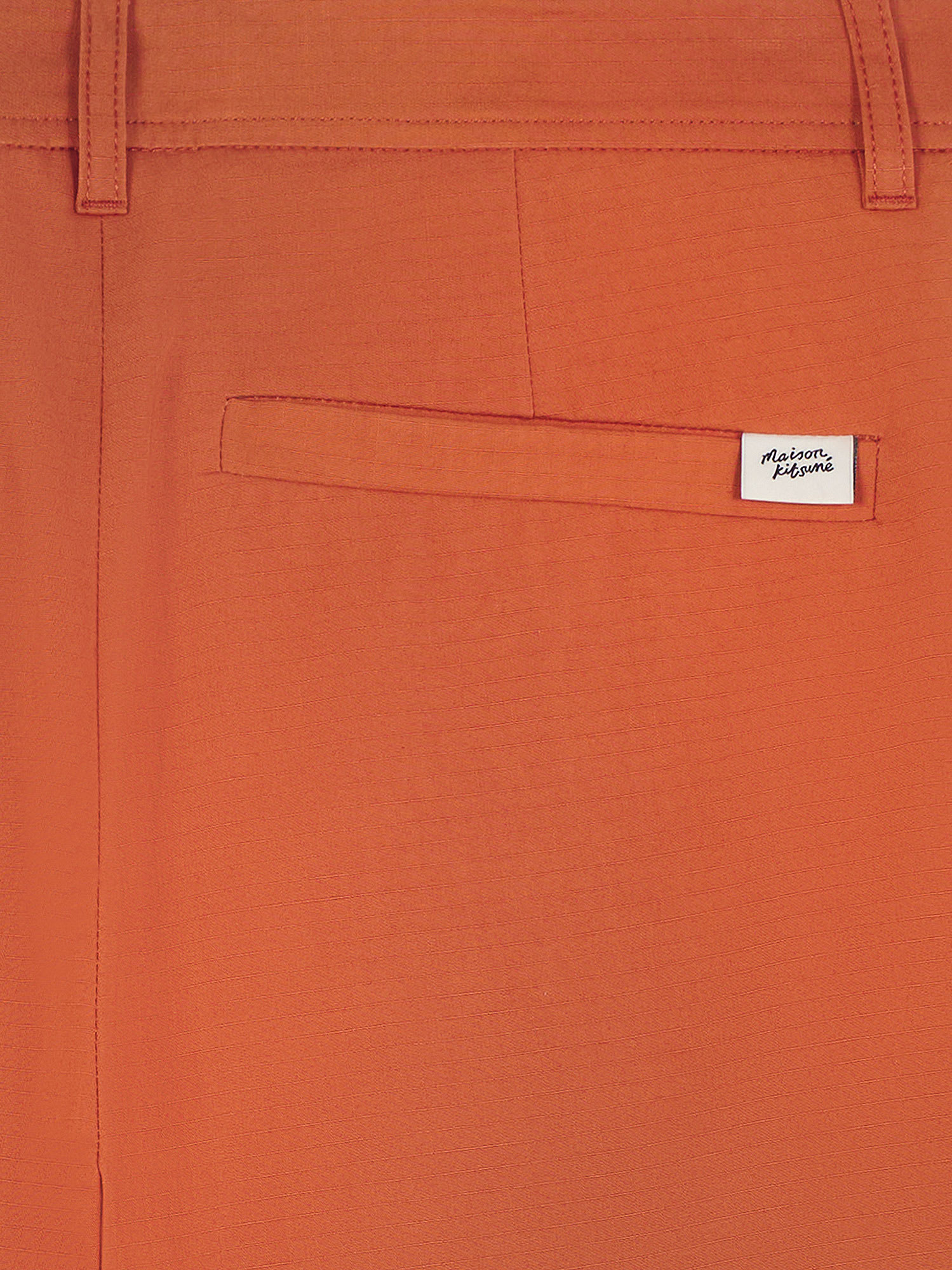 Shop Maison Kitsuné Bermuda Shorts In Orange