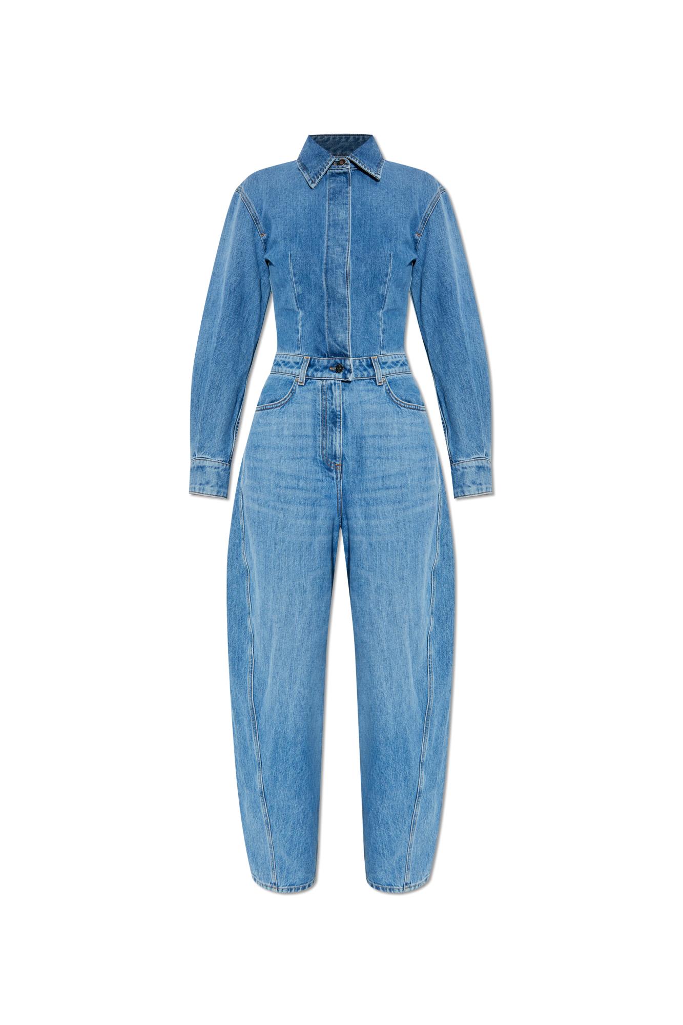 Givenchy Denim Jumpsuit In Blue