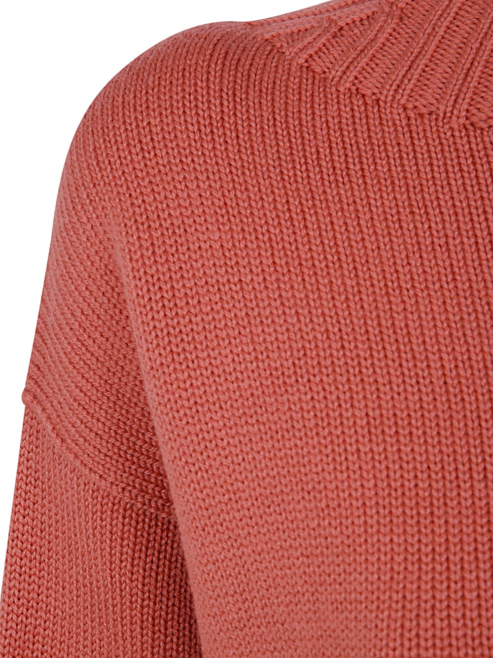 Shop Drumohr Long Sleeves Crew Neck Oversized Sweater In Hibiscus