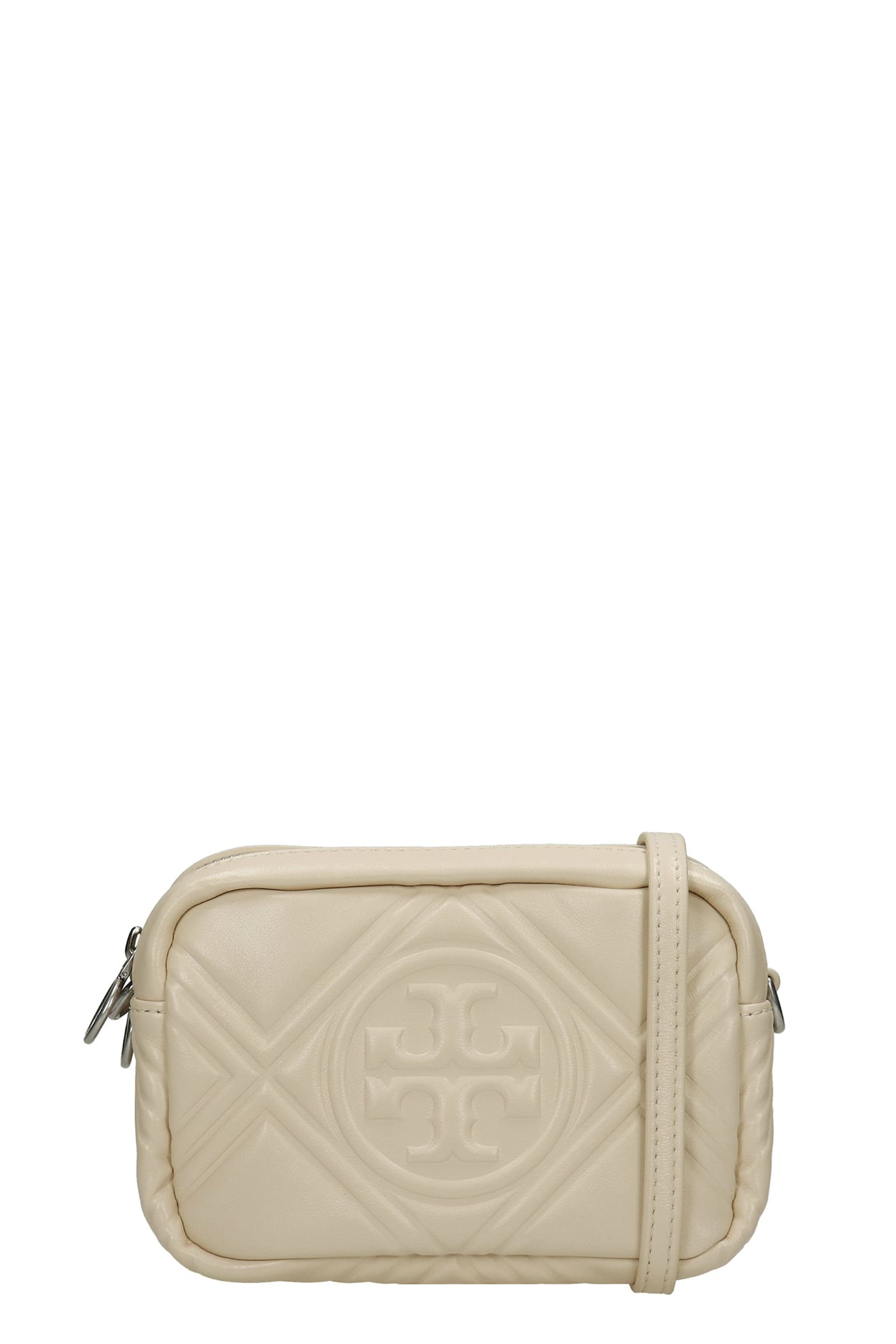 Tory Burch Perry Shoulder Bag In Beige Leather