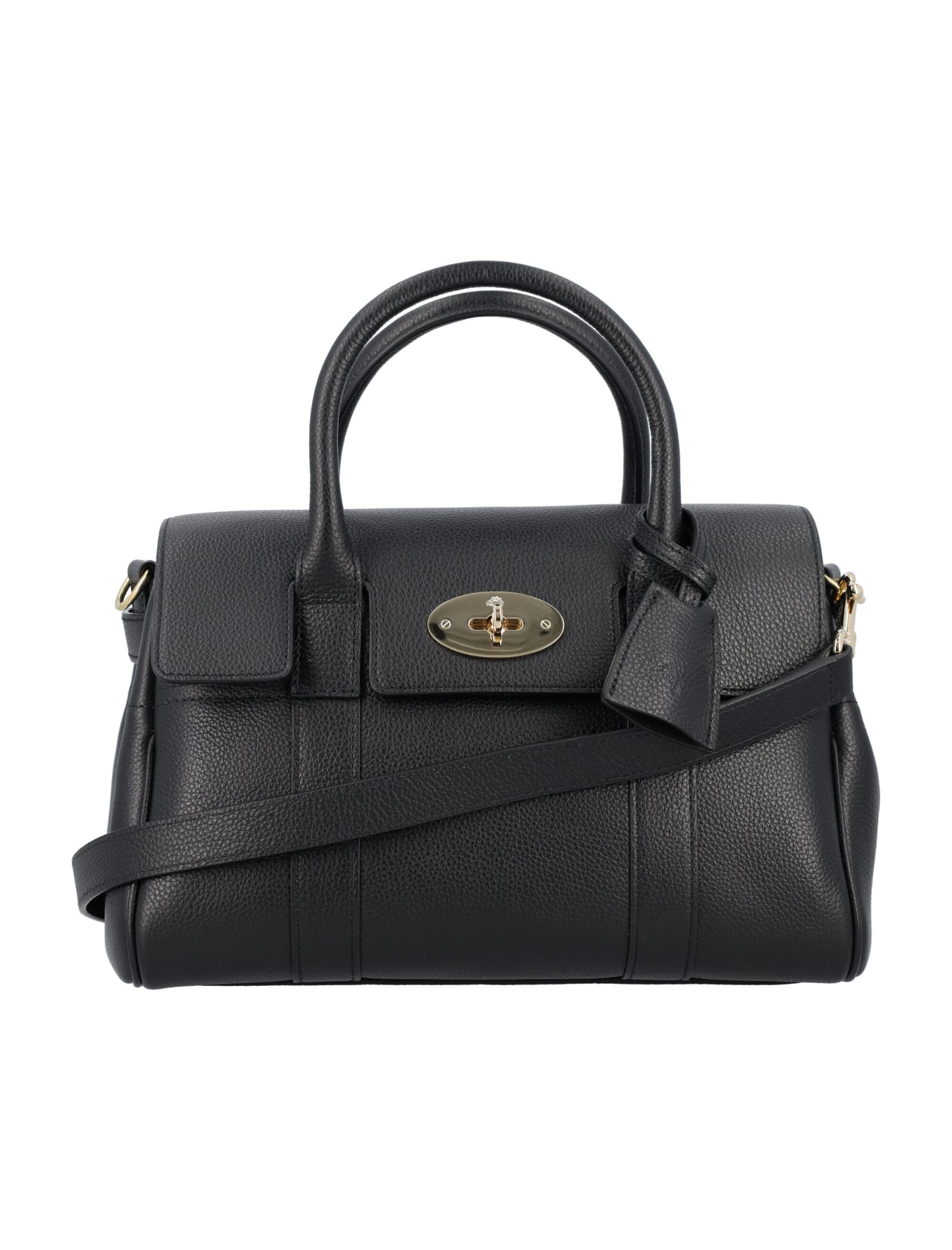 Shop Mulberry Small Bayswater Satchel Bag In Black