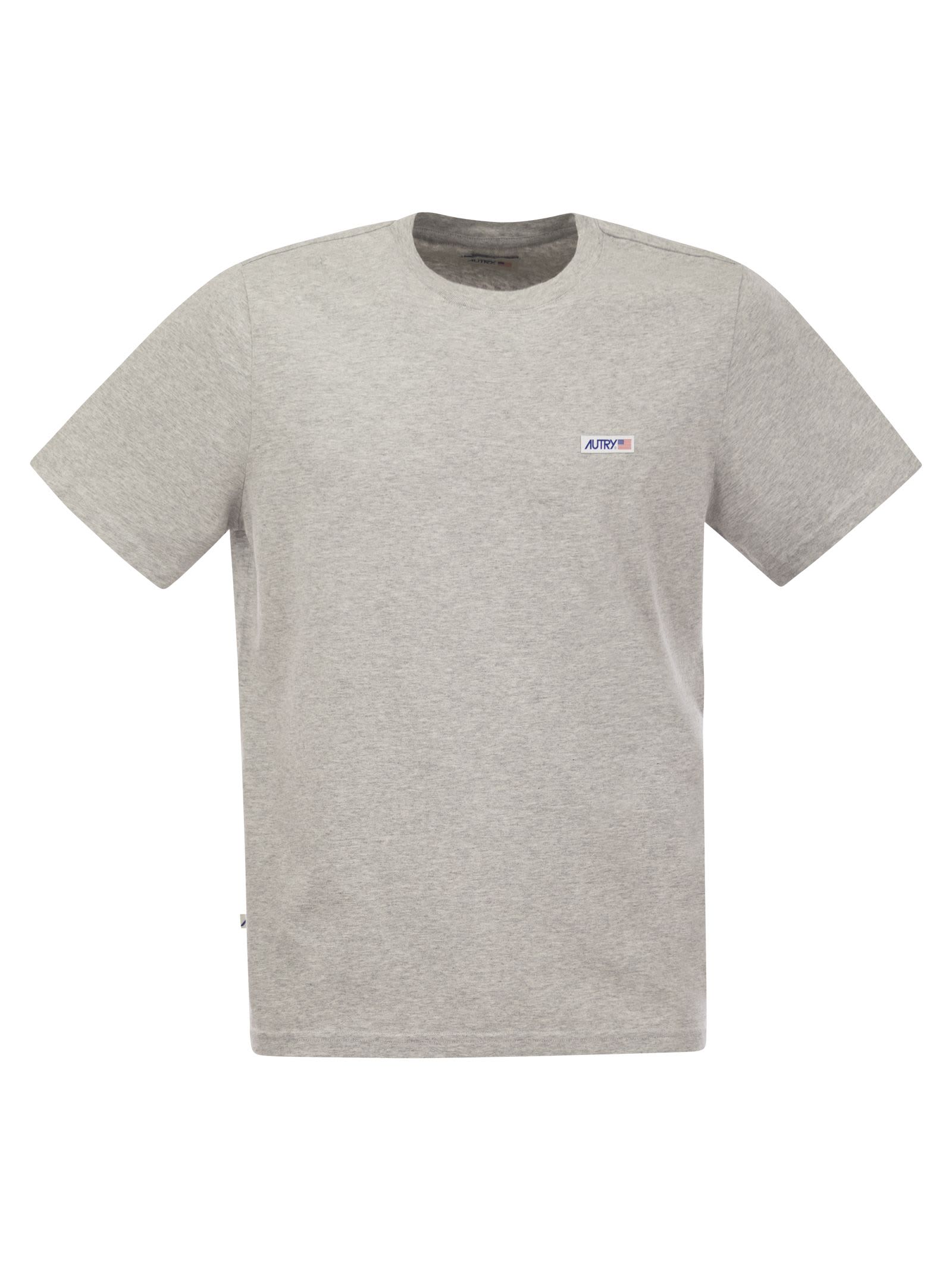 Shop Autry Crew-neck T-shirt With Logo In Grey