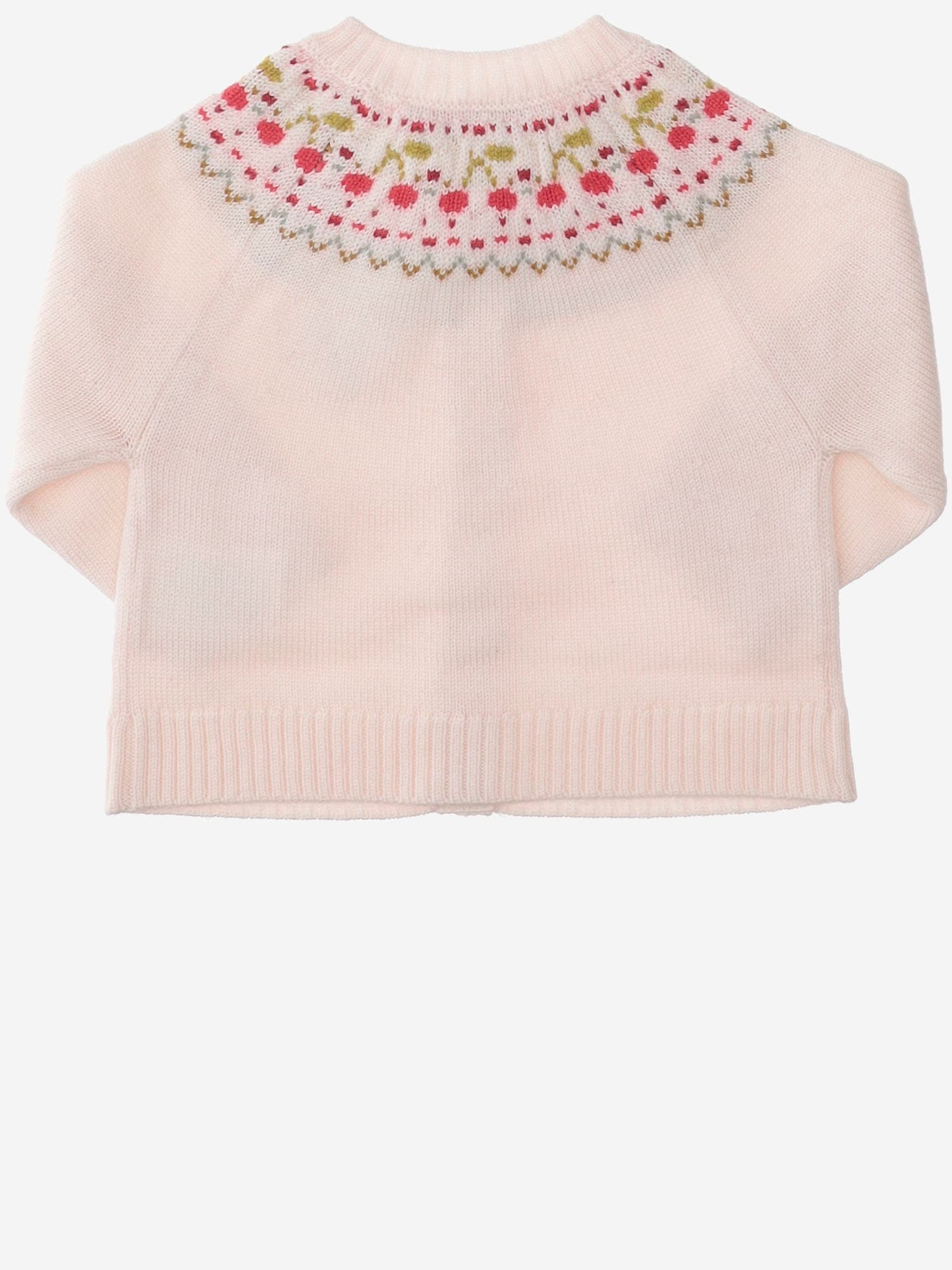 Shop Bonpoint Wool And Cashmere Cardigan In Pink