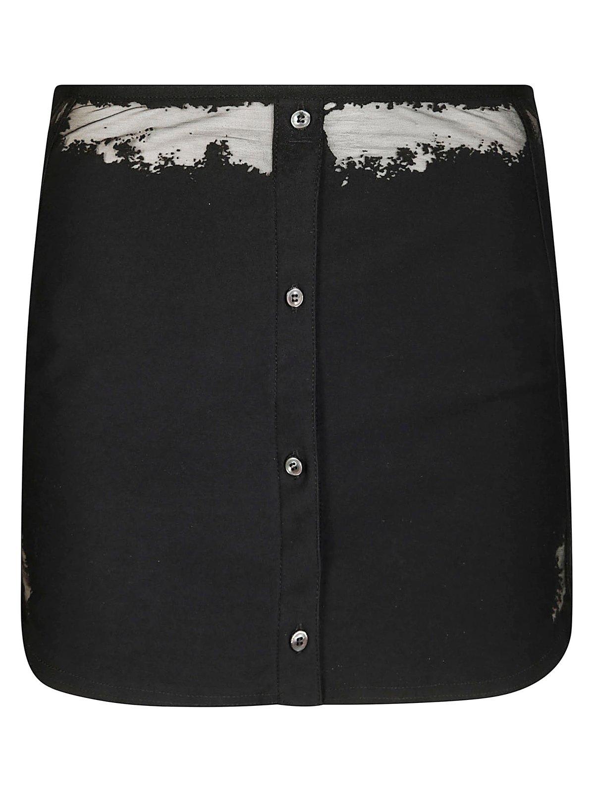 Shop Diesel O-malvy Curved Hem Mini Skirt