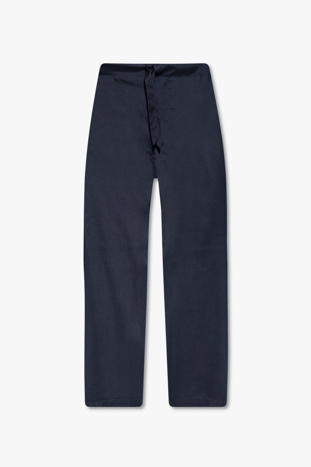 Straight Leg Poplin Trousers