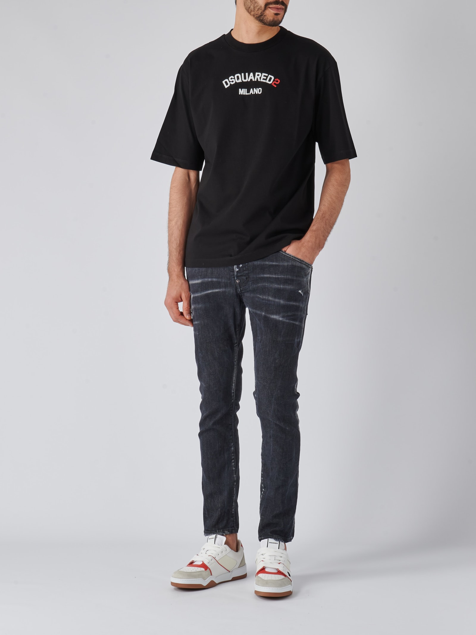 Shop Dsquared2 Loose Fit Tee T-shirt In Nero