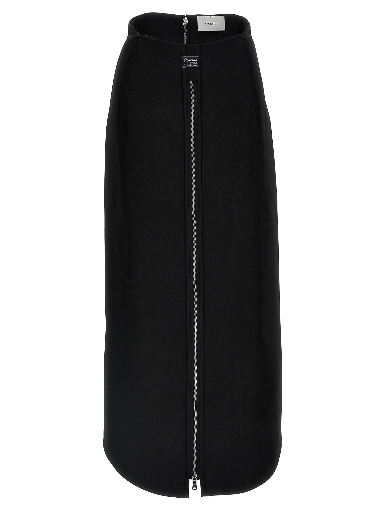 Shop Coperni Long Zip Skirt In Black