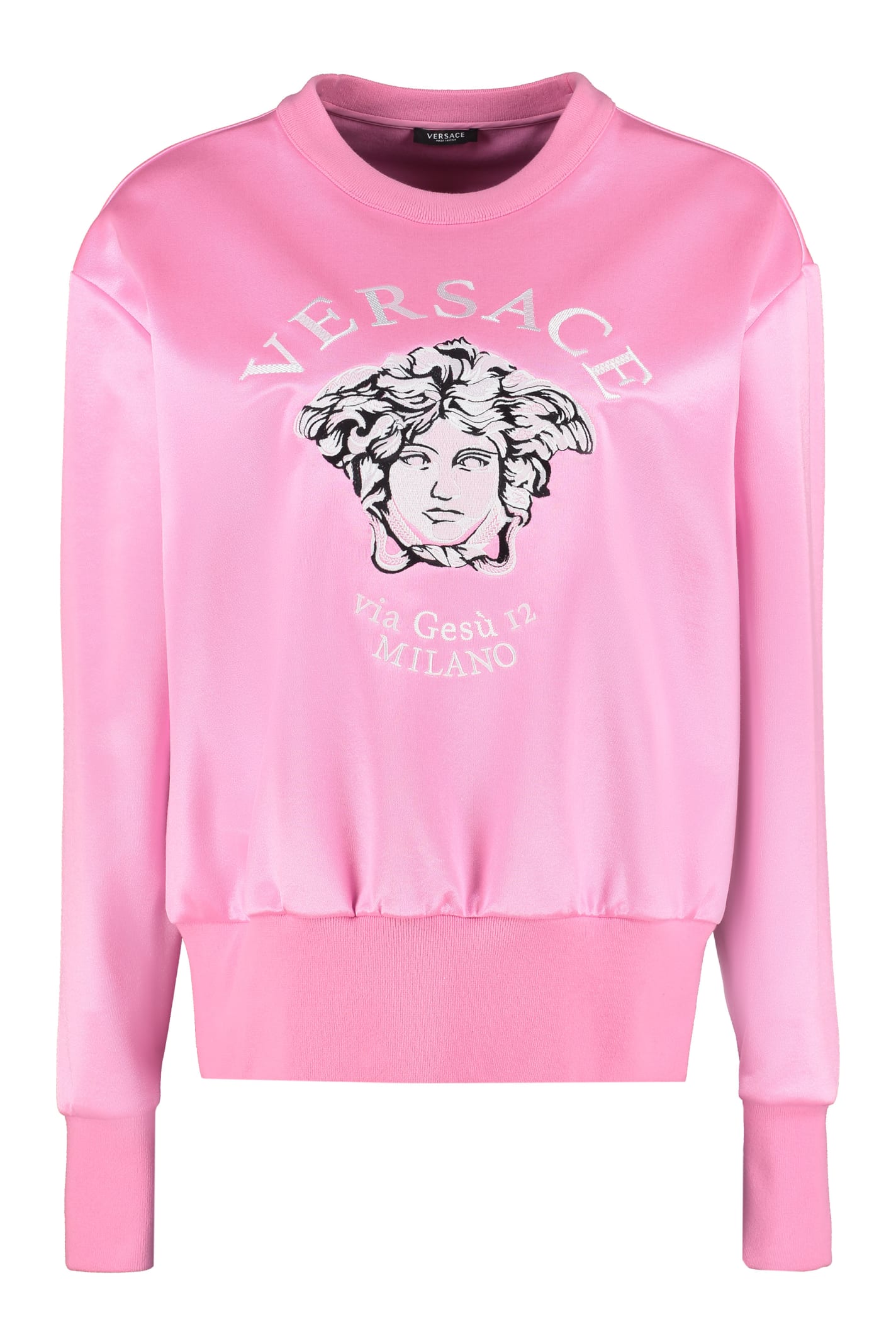 Versace Embroidered Crew-nek Sweatshirt