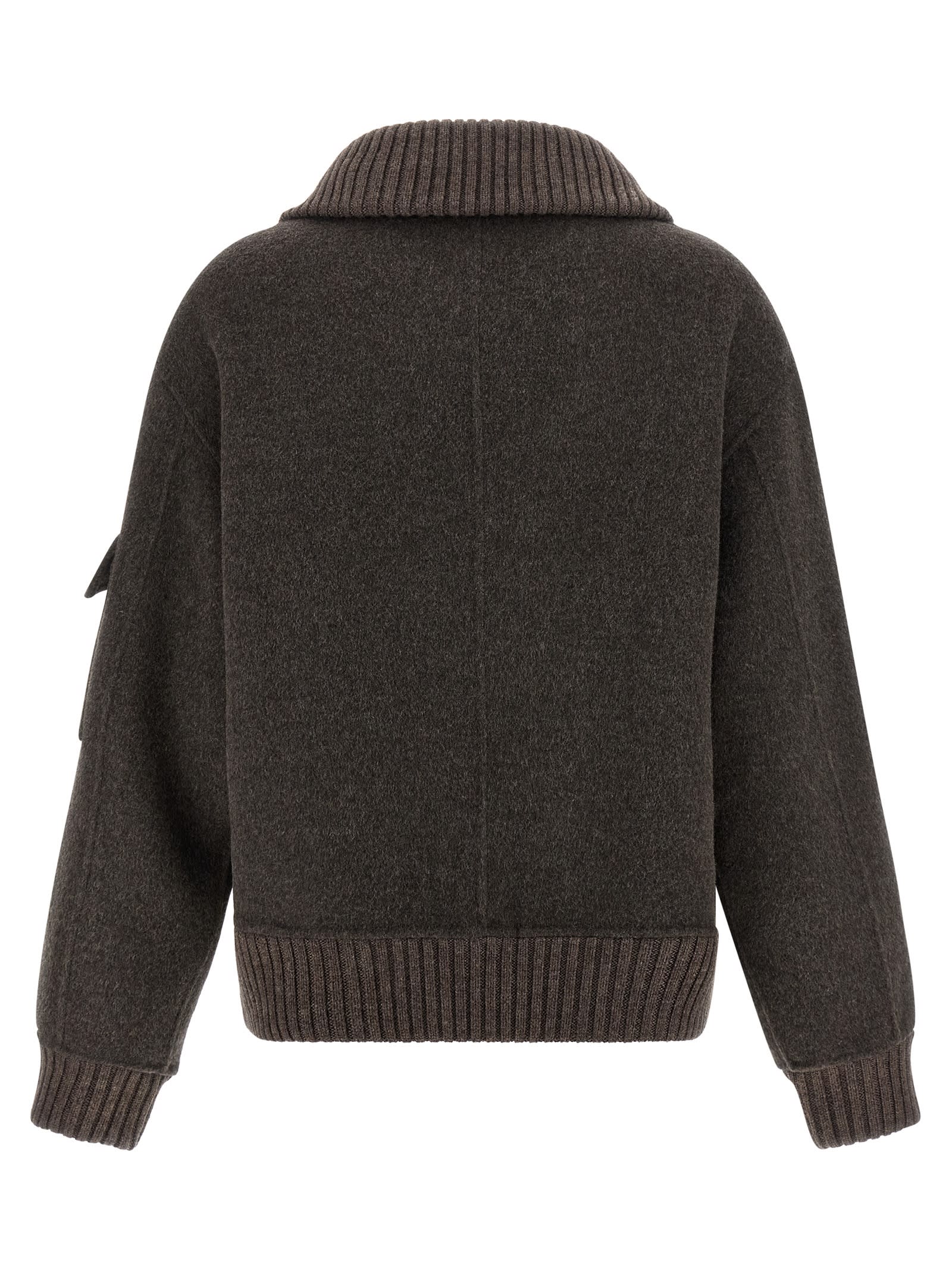 P.a.r.o.s.h Leak25 Bomber Jacket In Brown