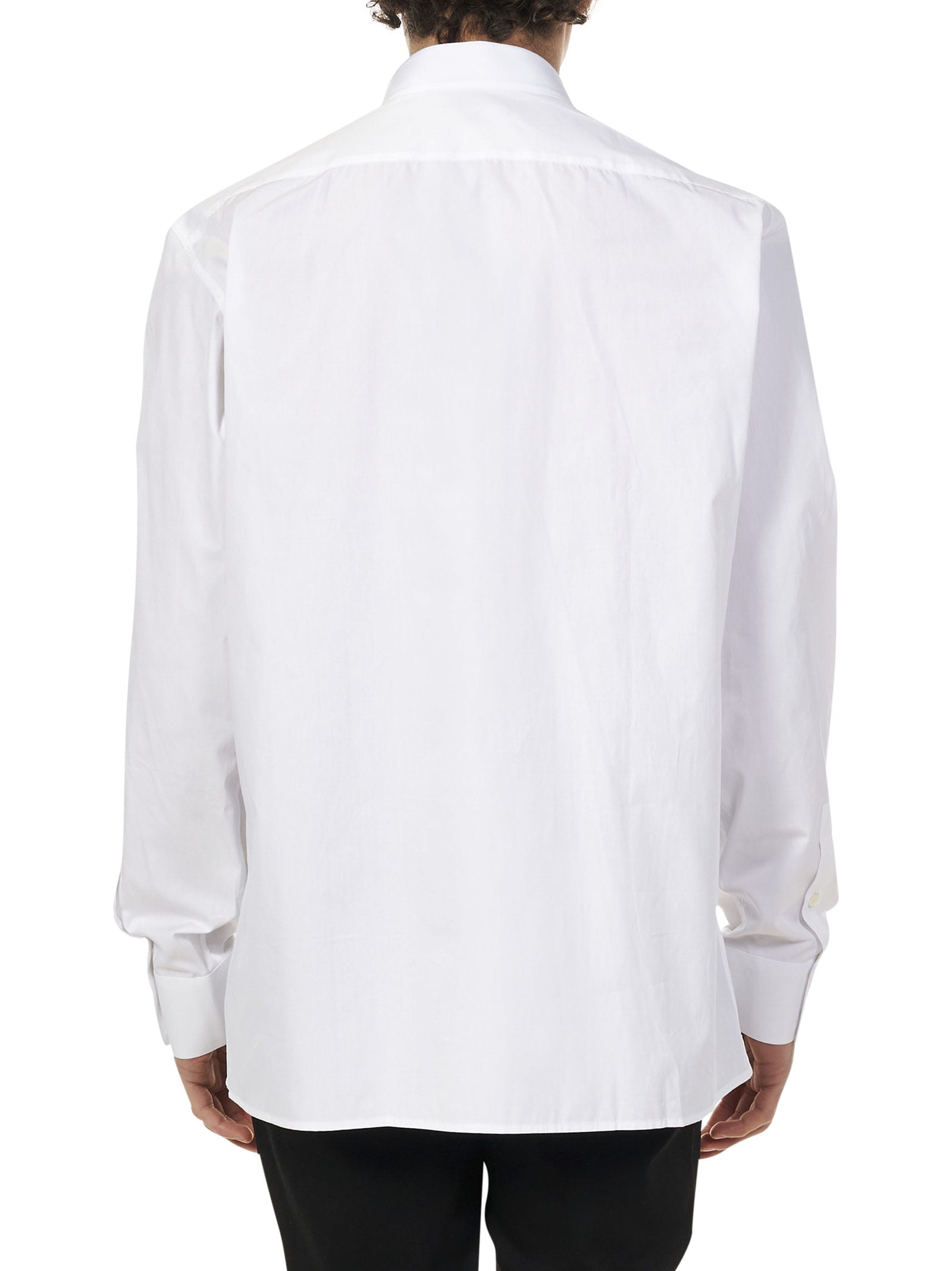 Shop Balmain Shirt In Blanc Optique