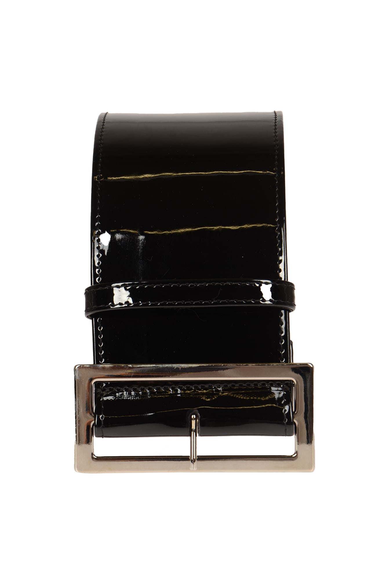 Long Thick Rectangle Buckle Belt