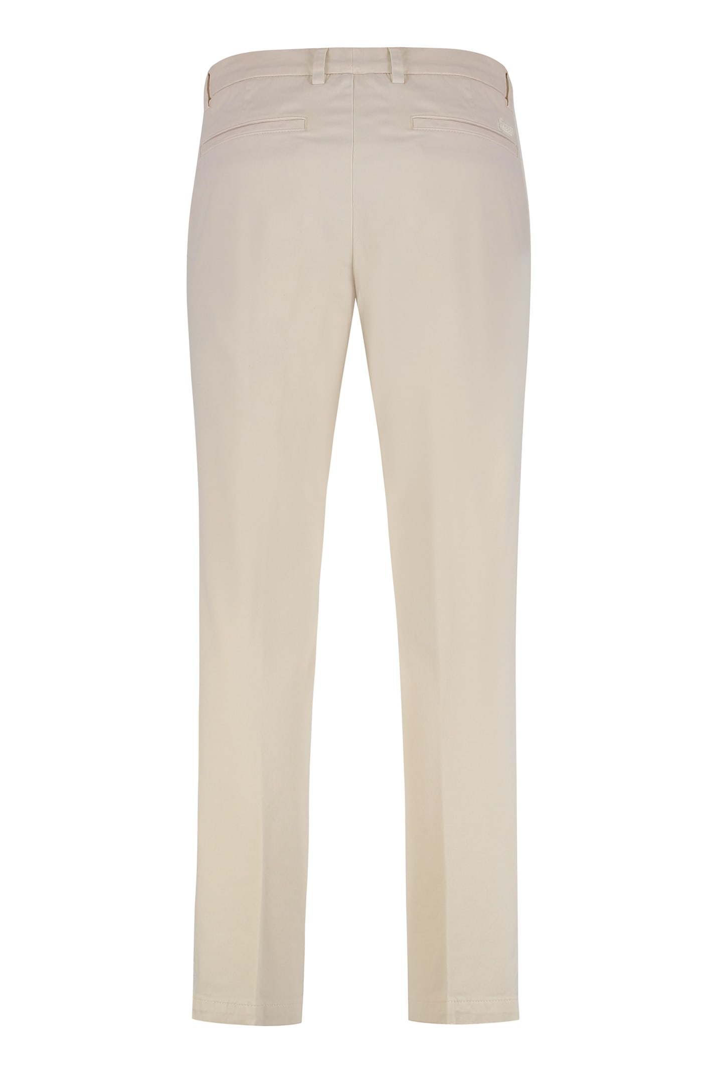 Hugo Boss Boss Cotton Twill Trousers In Neutral
