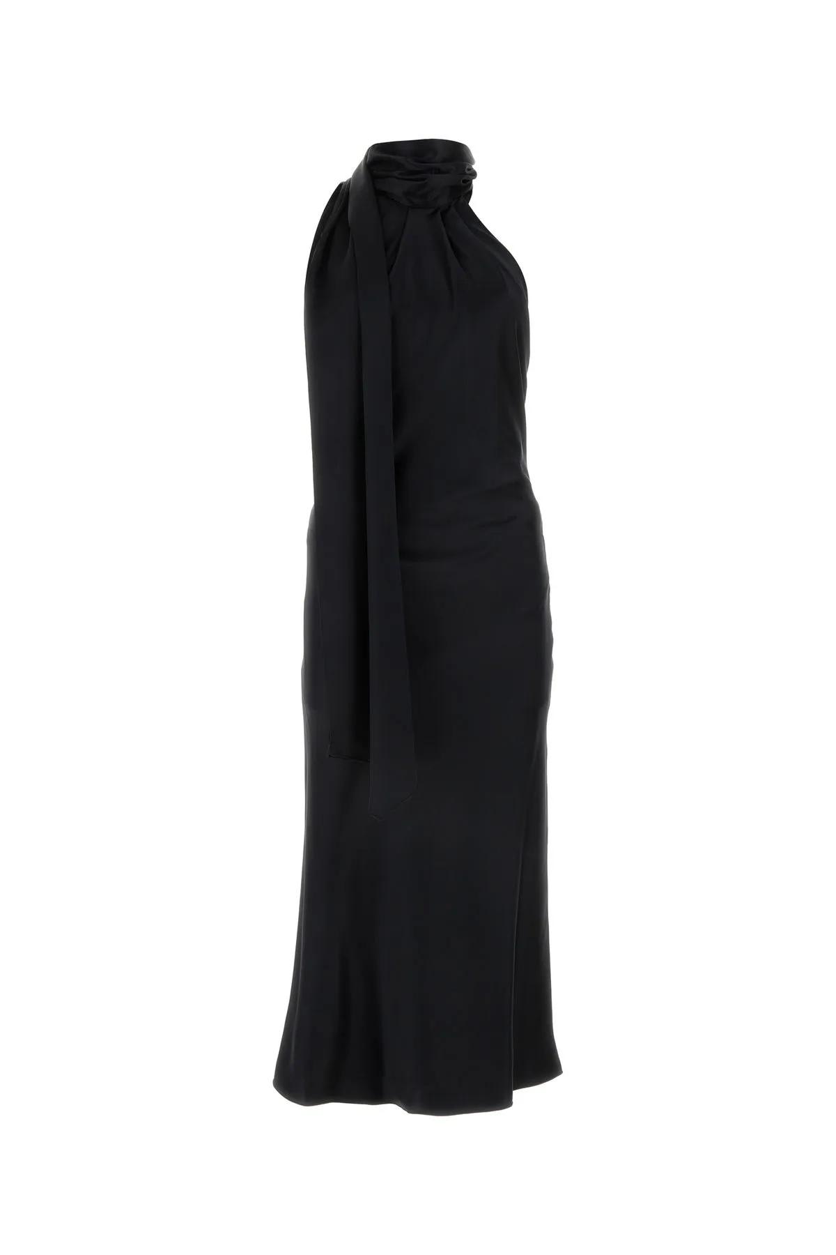Black Silk Moli Long Dress